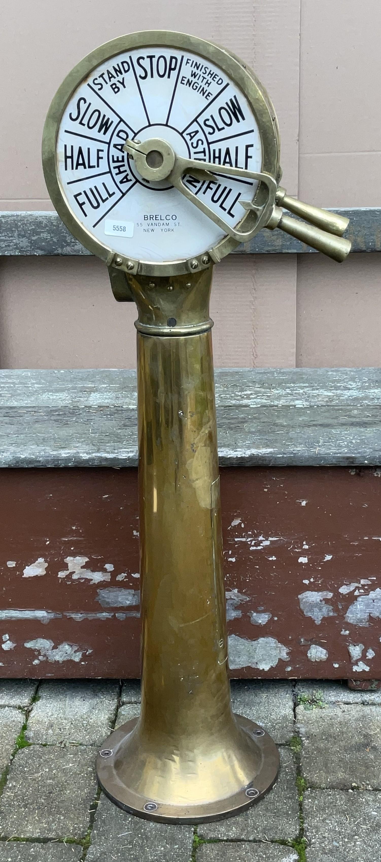 Solid Brass Ships Telegraph For Sale 3