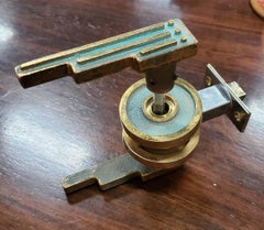 Solid Brass Southwest Door Knobs Green Patina Gold Accent Manner Of Pepe Mendoza