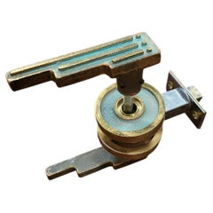 Boutons de porte du sud-ouest en laiton massif Patine verte Accent or Manière de Pepe Mendoza
