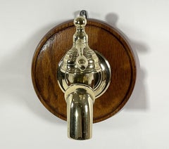 Solid Brass Spigot Mounted to a Plaque