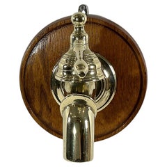 Antique Solid Brass Spigot Mounted to a Plaque