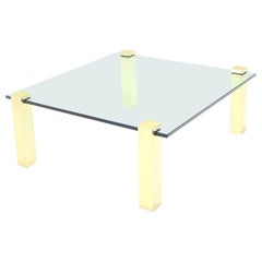 Massiv Messing Quadrat Pfosten Beine Glasplatte Couchtisch