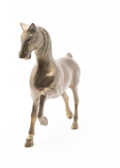 Solid Brass Standing Horse Figure