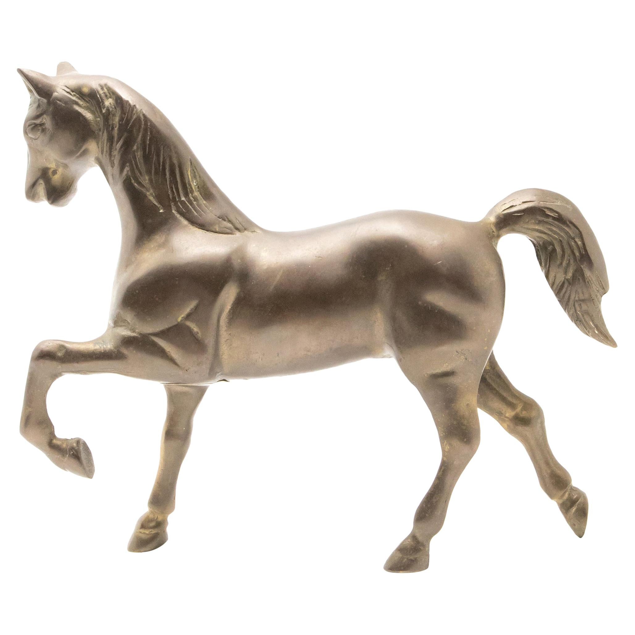 Solid Brass Standing Horse Figure For Sale at 1stDibs vintage brass
