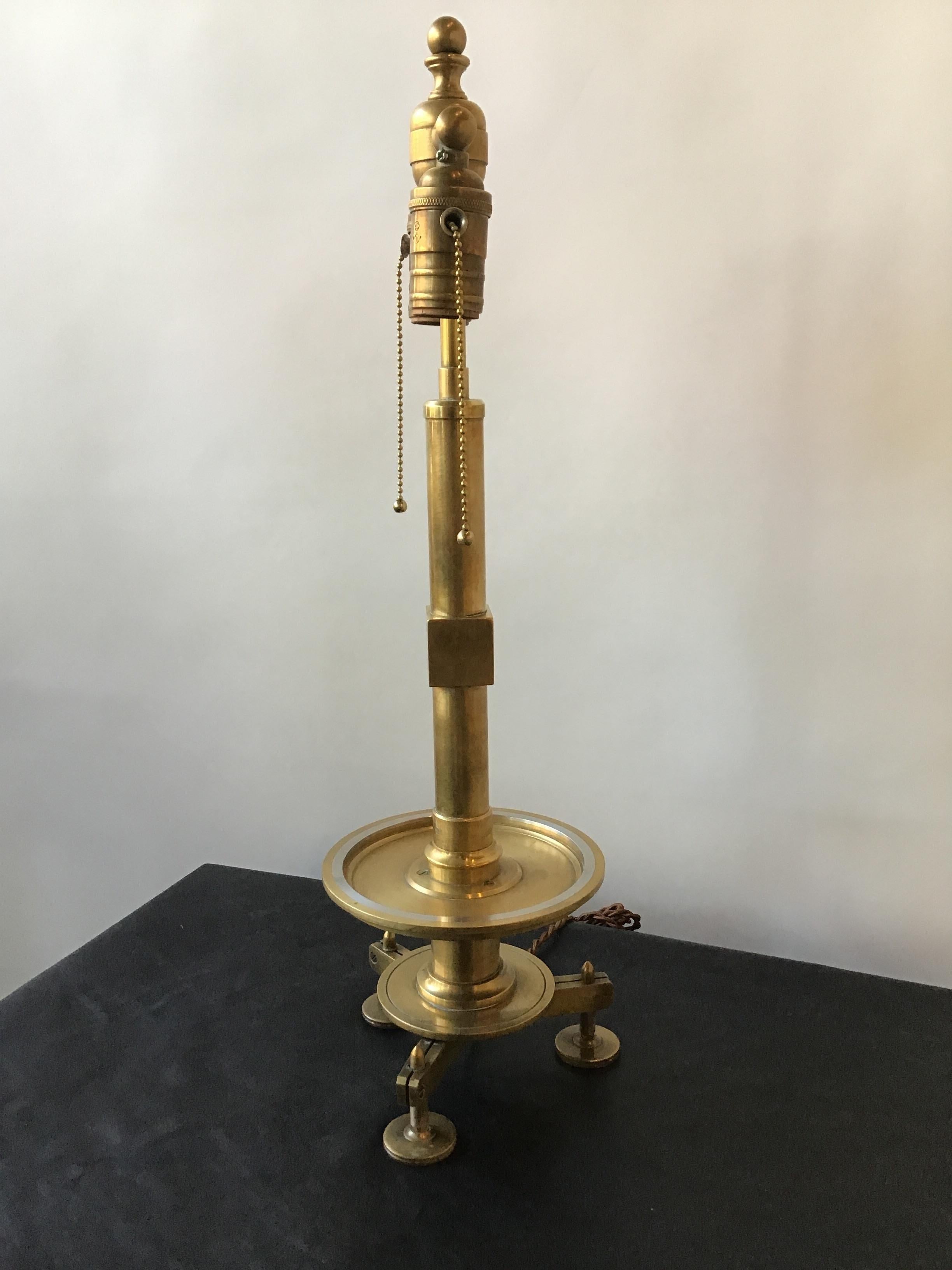 Contemporary Solid Brass Surveyors Lamp