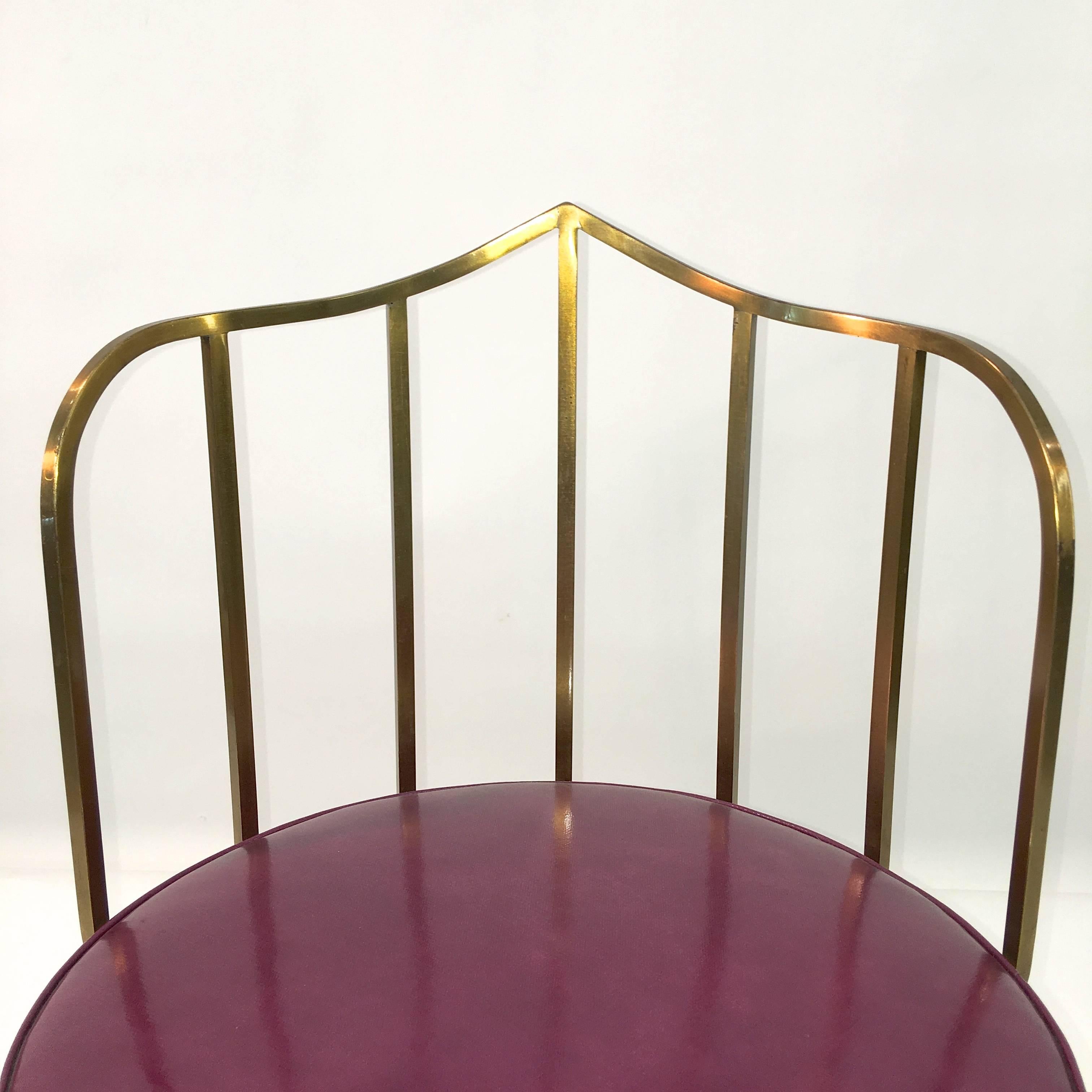Solid Brass Swivel Vanity Chair 4