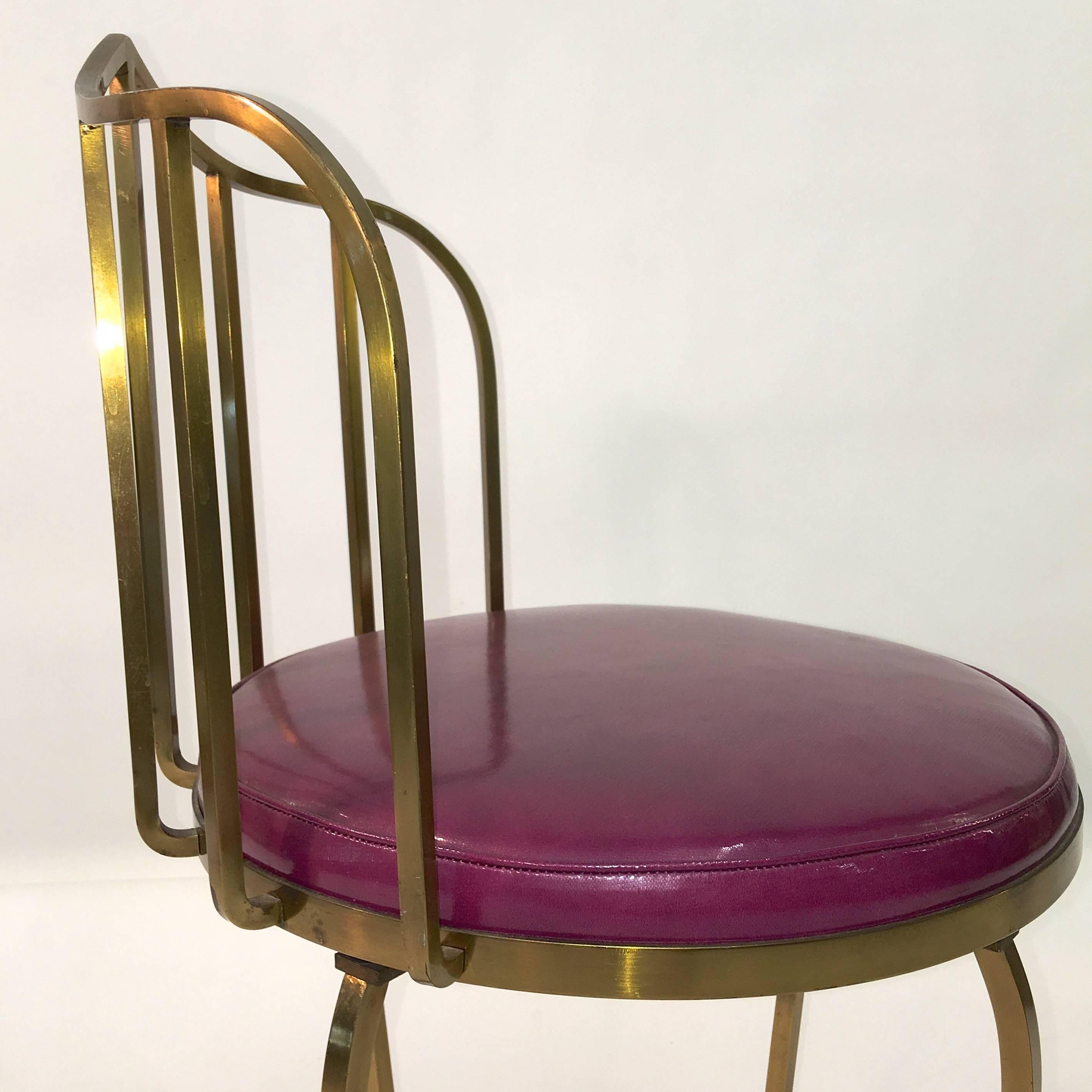 Solid Brass Swivel Vanity Chair 5