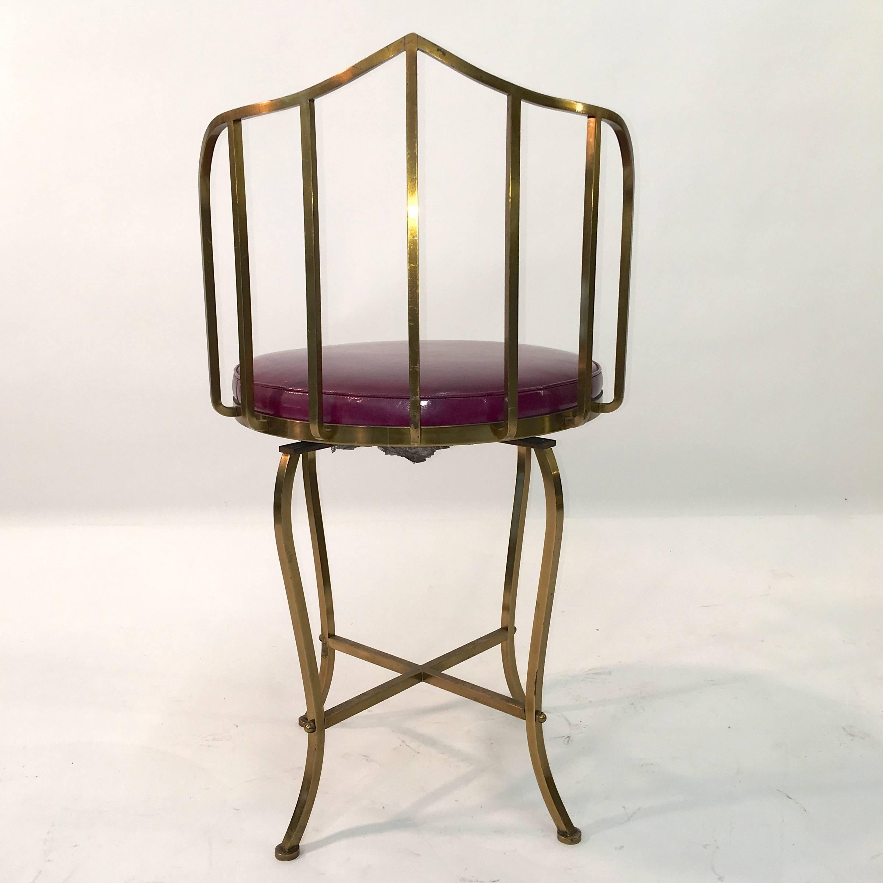 Solid Brass Swivel Vanity Chair 9