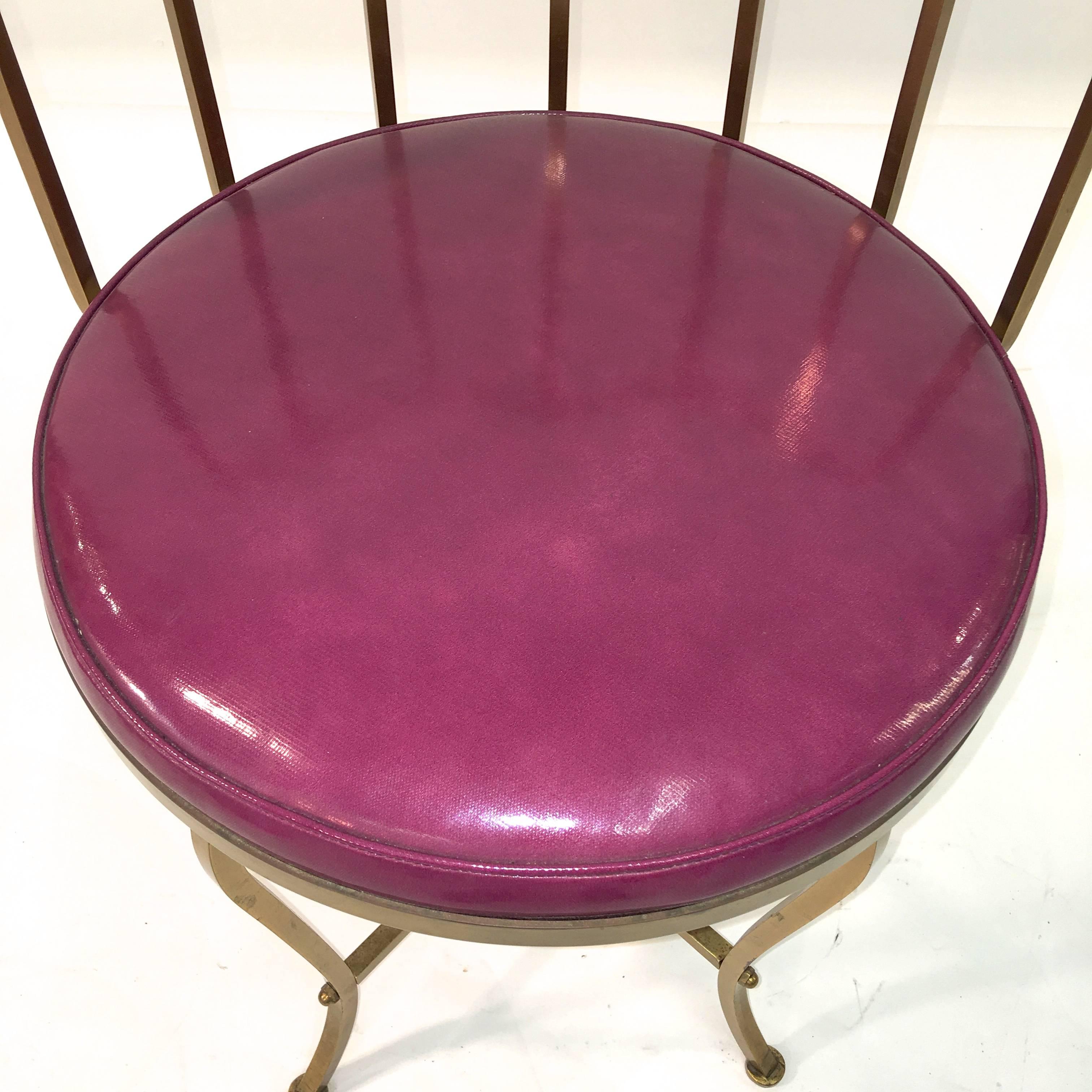 Solid Brass Swivel Vanity Chair 1