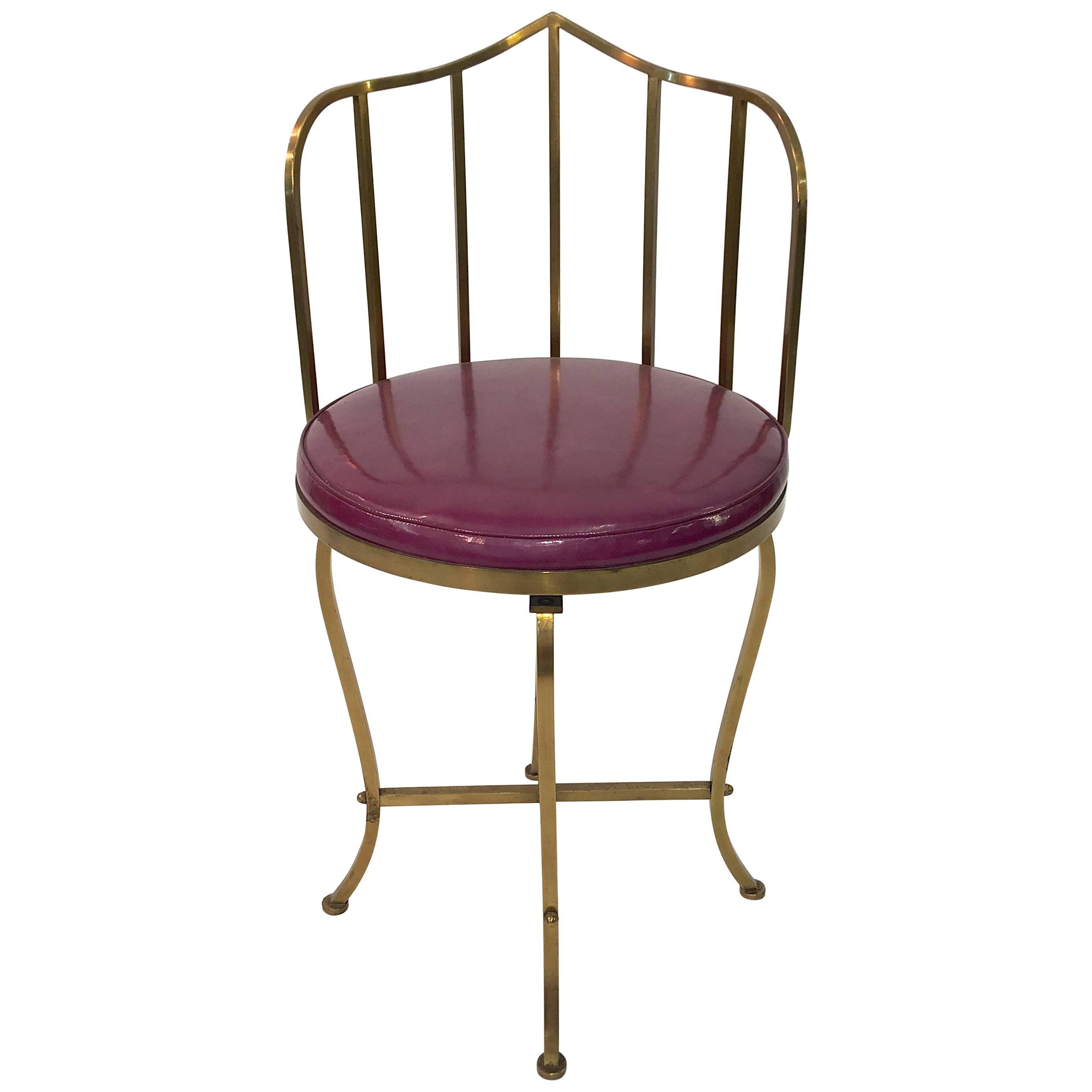 Solid Brass Swivel Vanity Chair