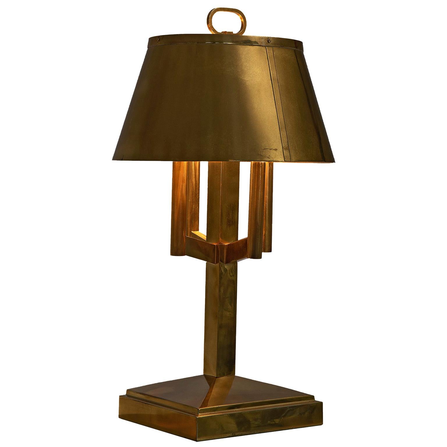 Solid Brass Table Lamp, 1940s