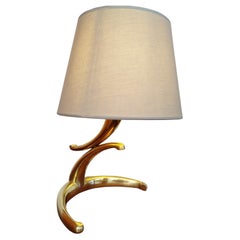 Lampe de table en laiton massif, 1970