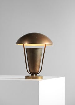 Solid brass table or desk  lamp art deco 30's Perzel style French modernist