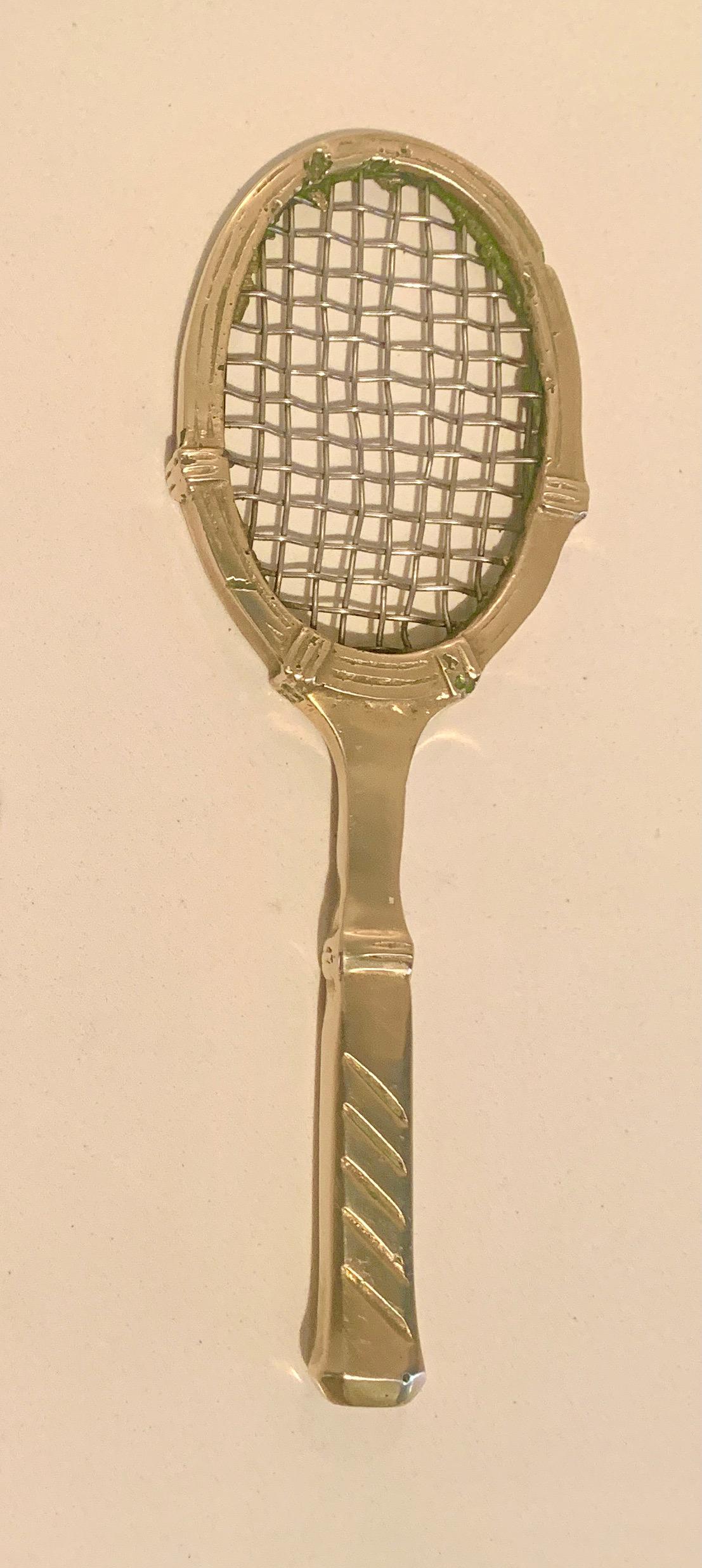 Solid Brass Tennis Racket Paper Weight 4