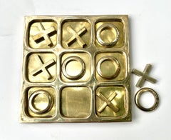 Solid Brass Tic-Tac-Do Board with Brass X's and O's