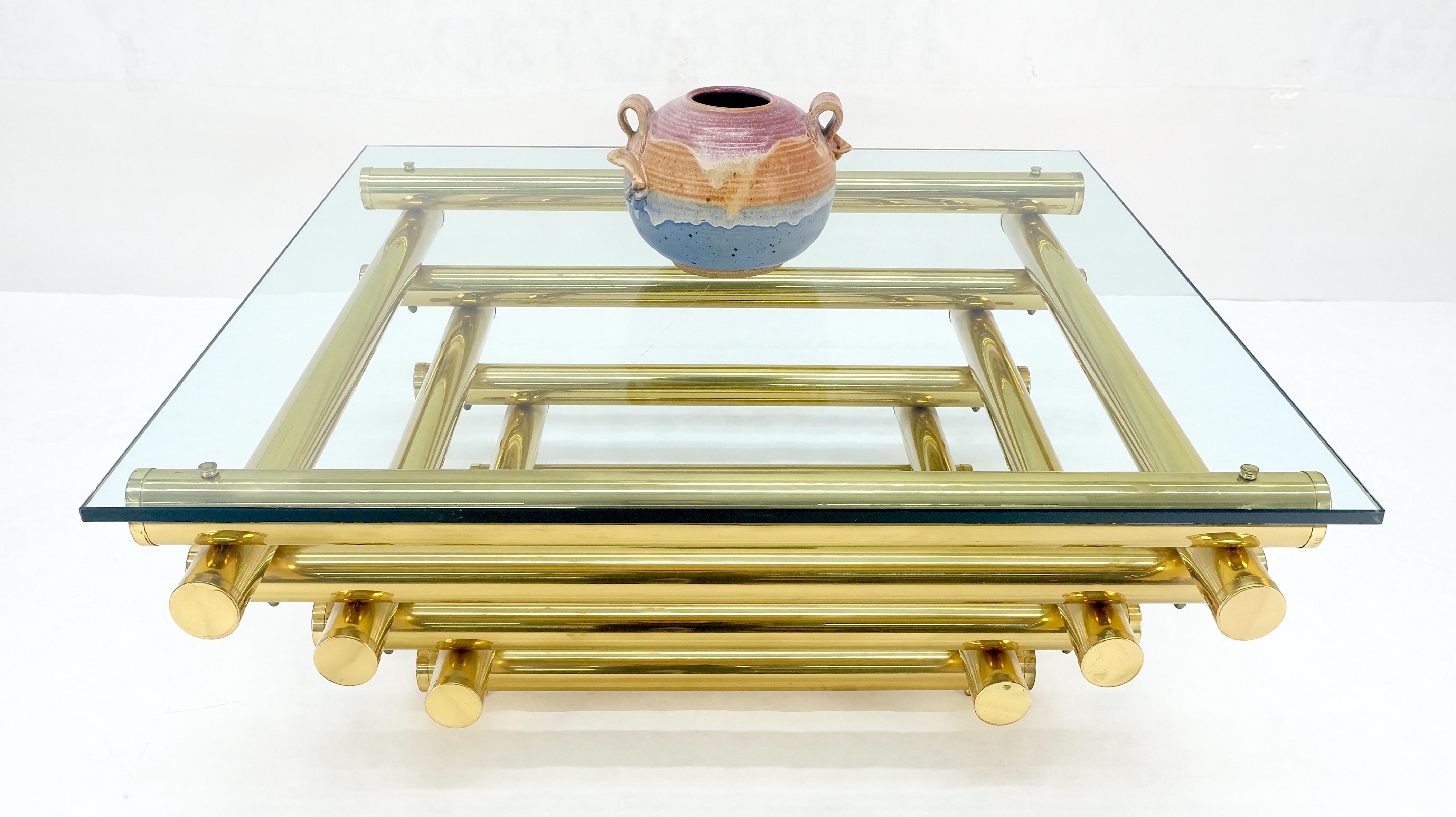 Massivem Messing Rohr Segment Pyramide Form Basis 36