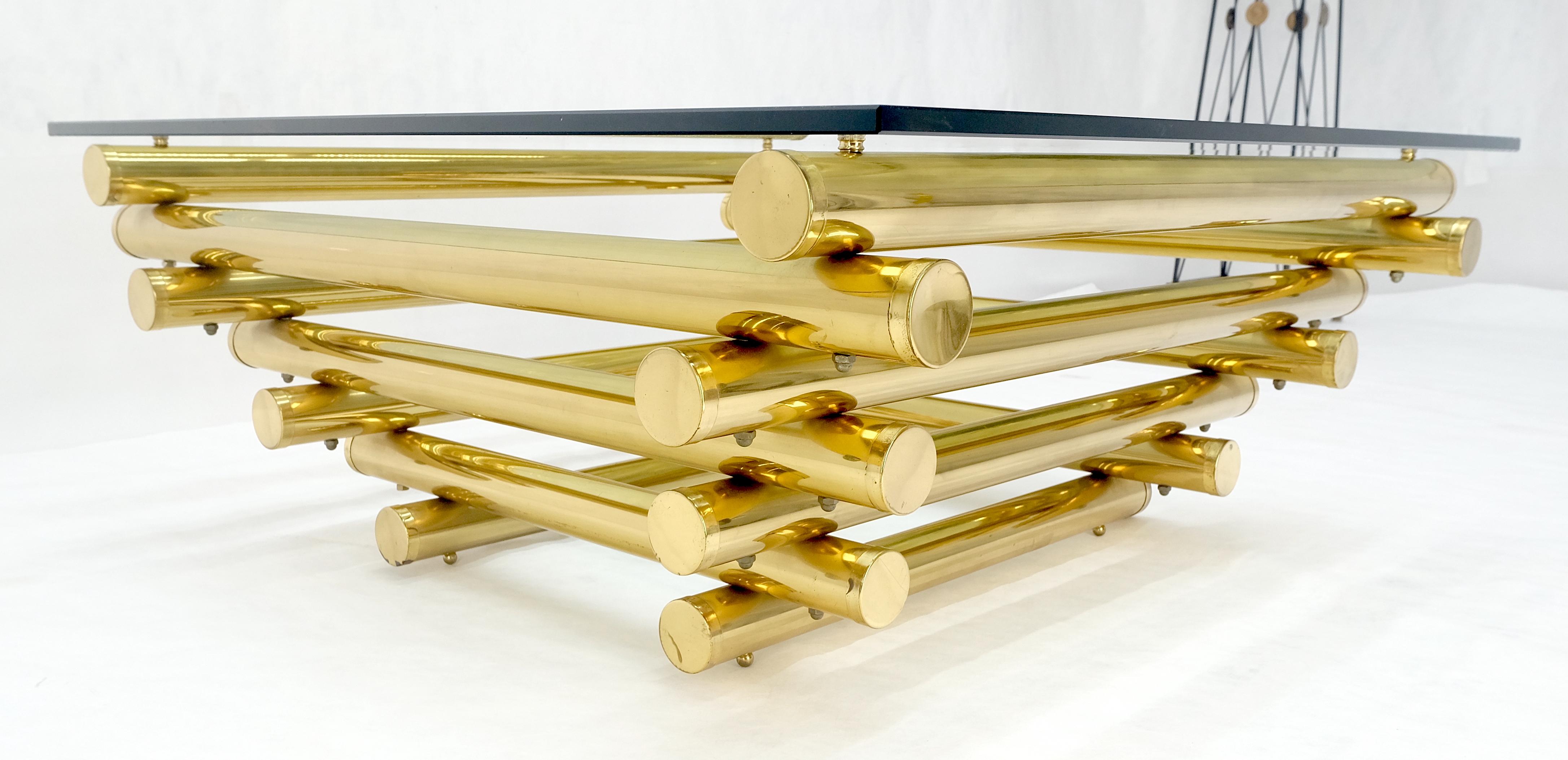 Massivem Messing Rohr Segment Pyramide Form Basis 36