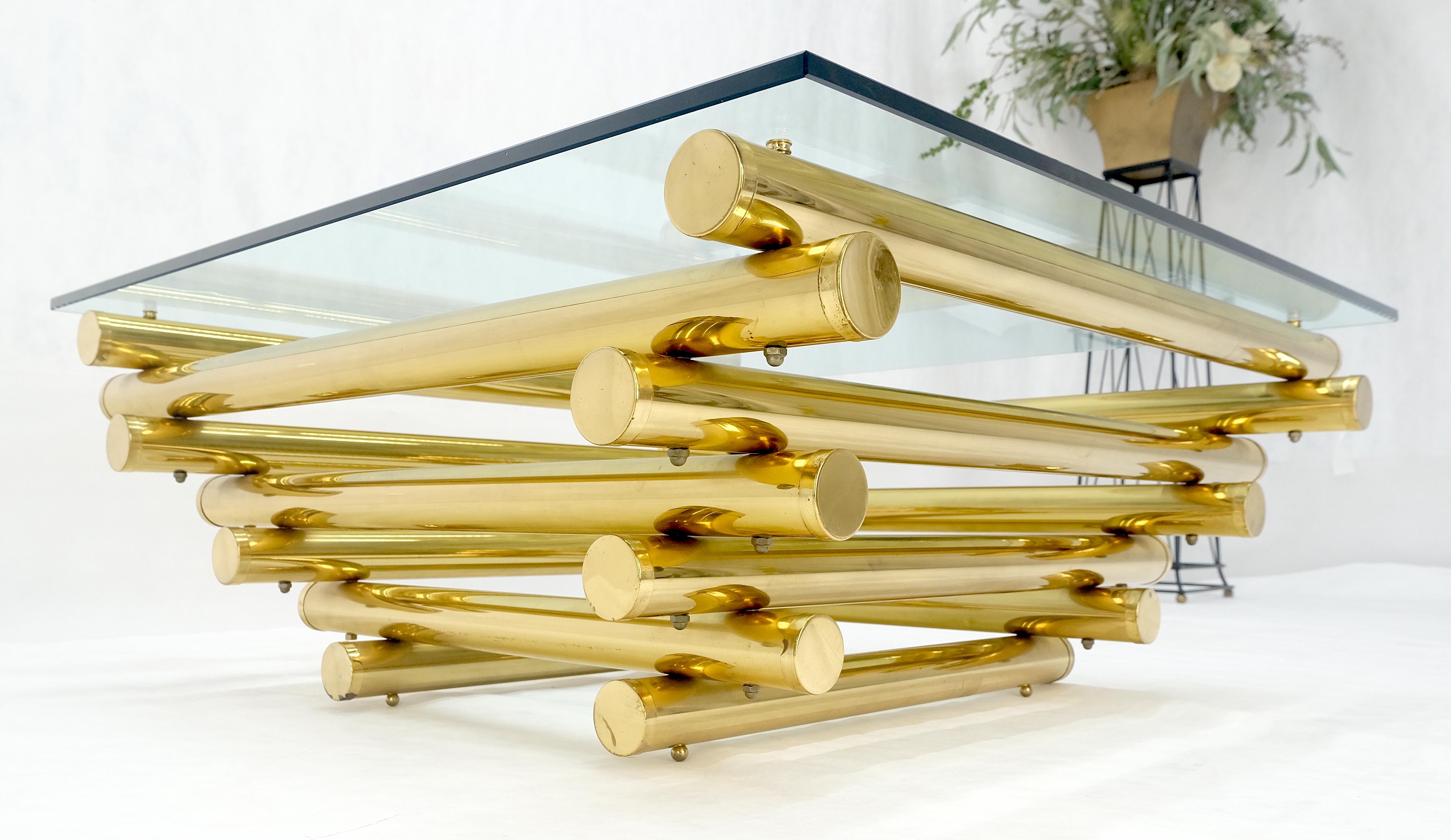 Massivem Messing Rohr Segment Pyramide Form Basis 36
