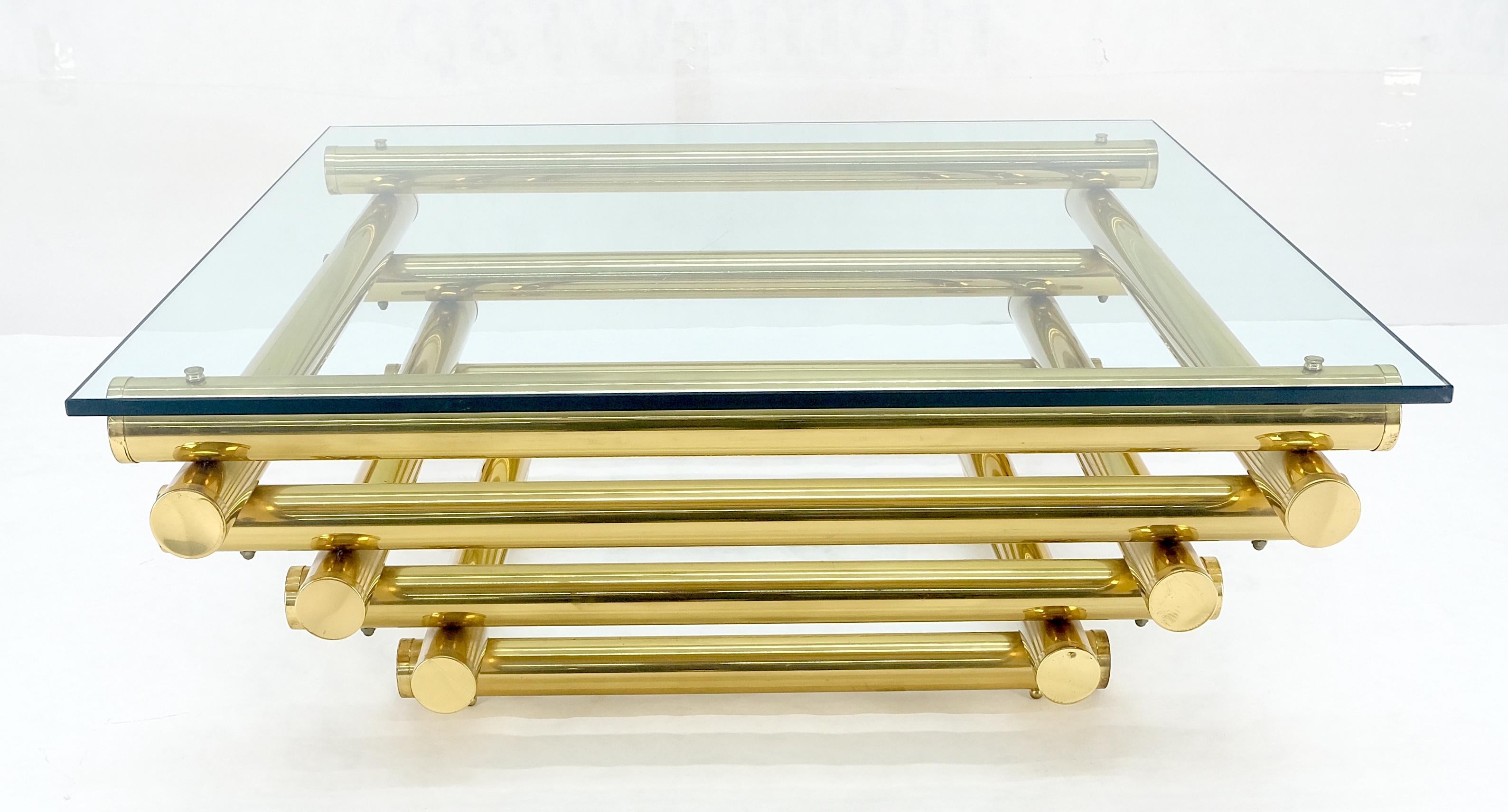 Massivem Messing Rohr Segment Pyramide Form Basis 36