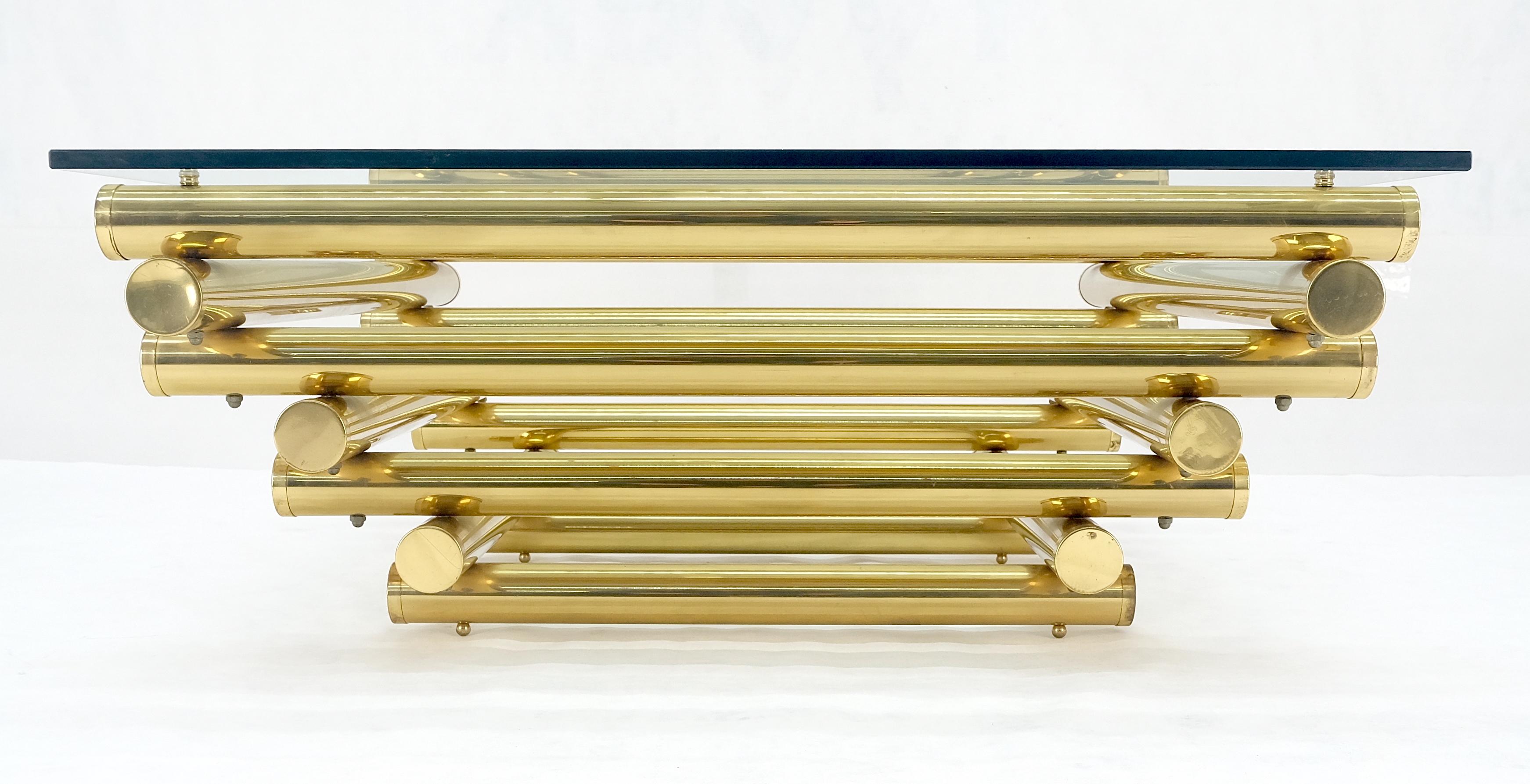 Massivem Messing Rohr Segment Pyramide Form Basis 36