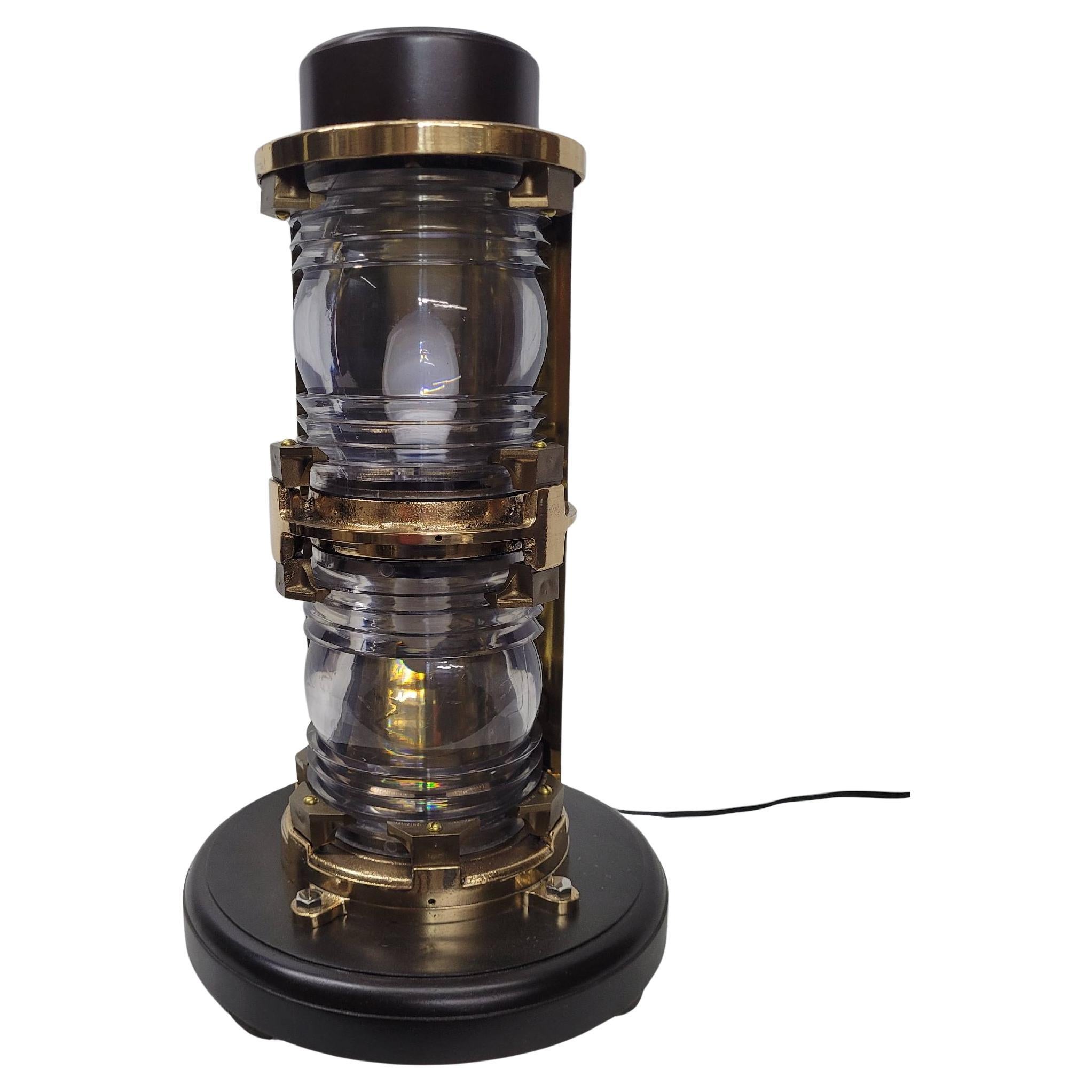 Solid Brass Twin Lens Ship's Beacon Light