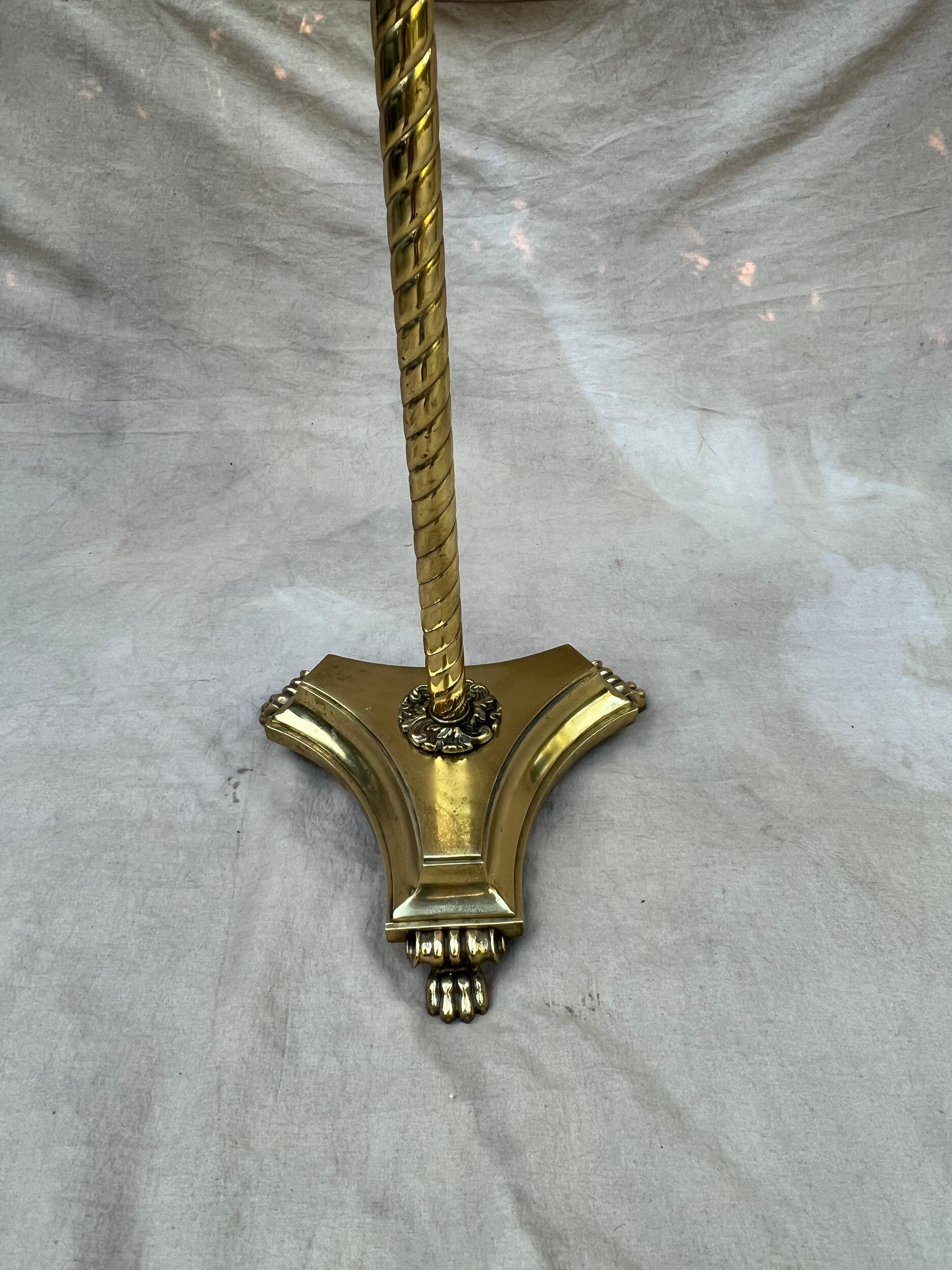 Mid-Century Modern Solid Brass Valet with Change and Pants Holder For Sale