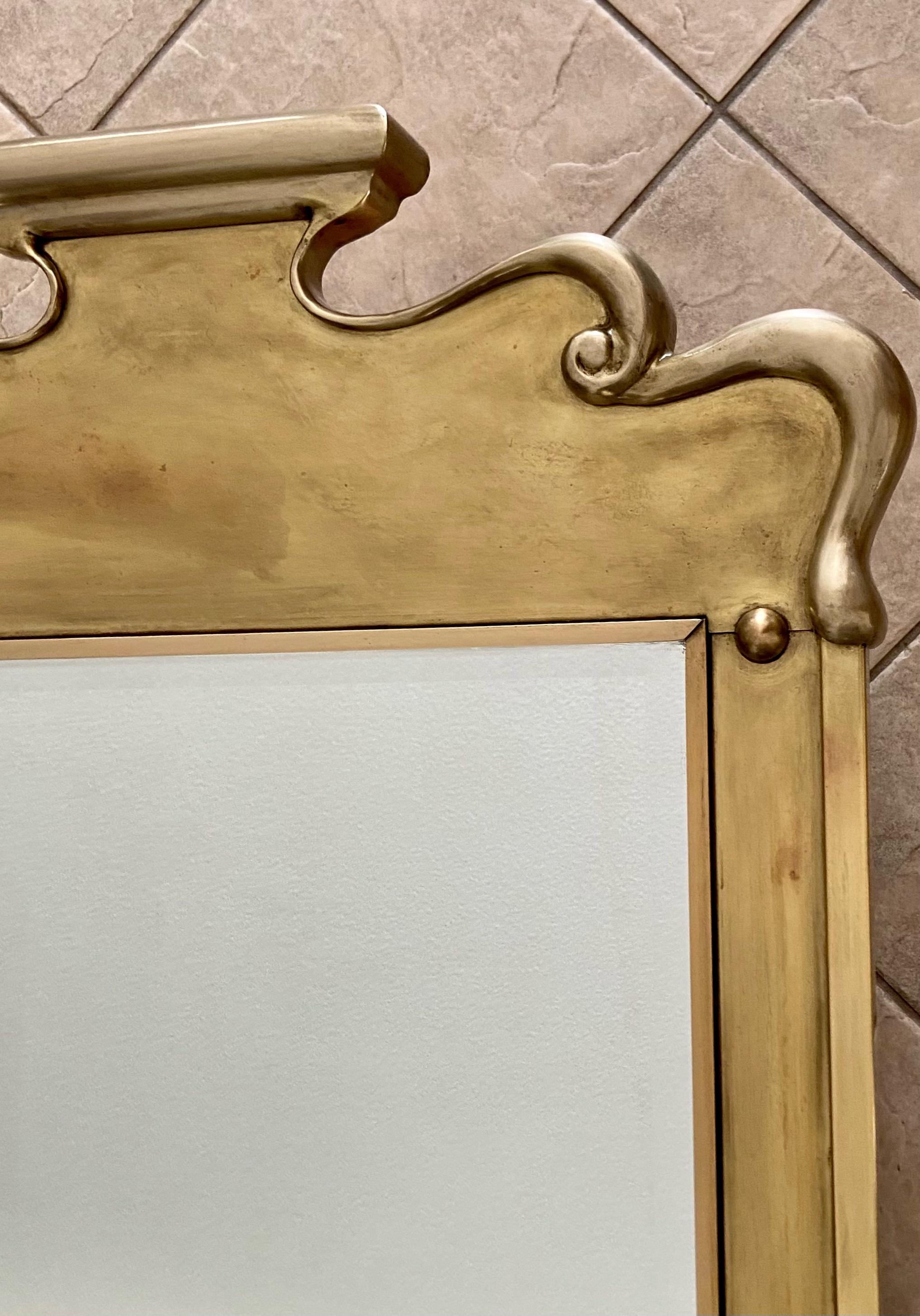 Solid Brass Wall Mirror by Chapman 7