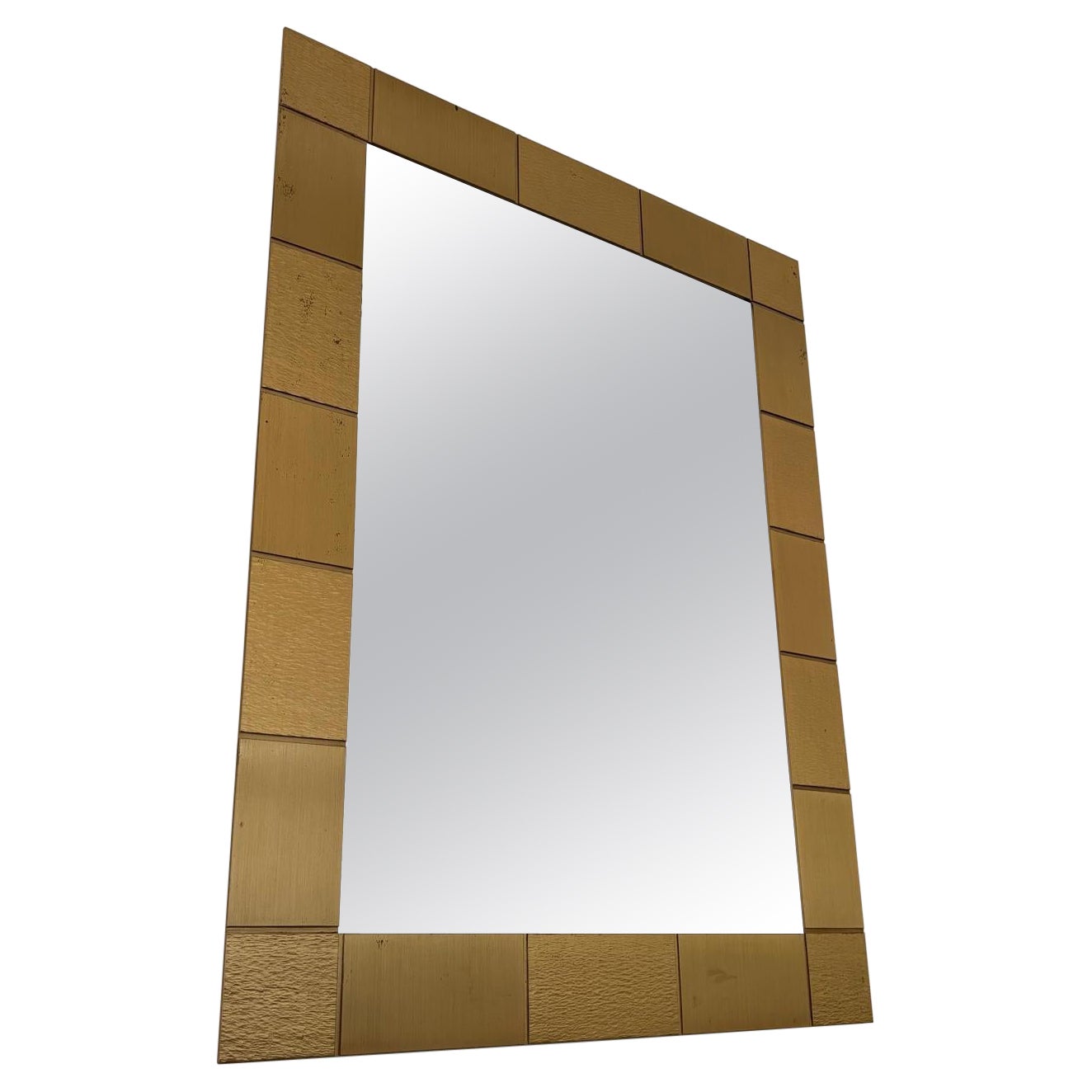 Solid Brass Wall Mirror by Frigerio, Italy, 1970s