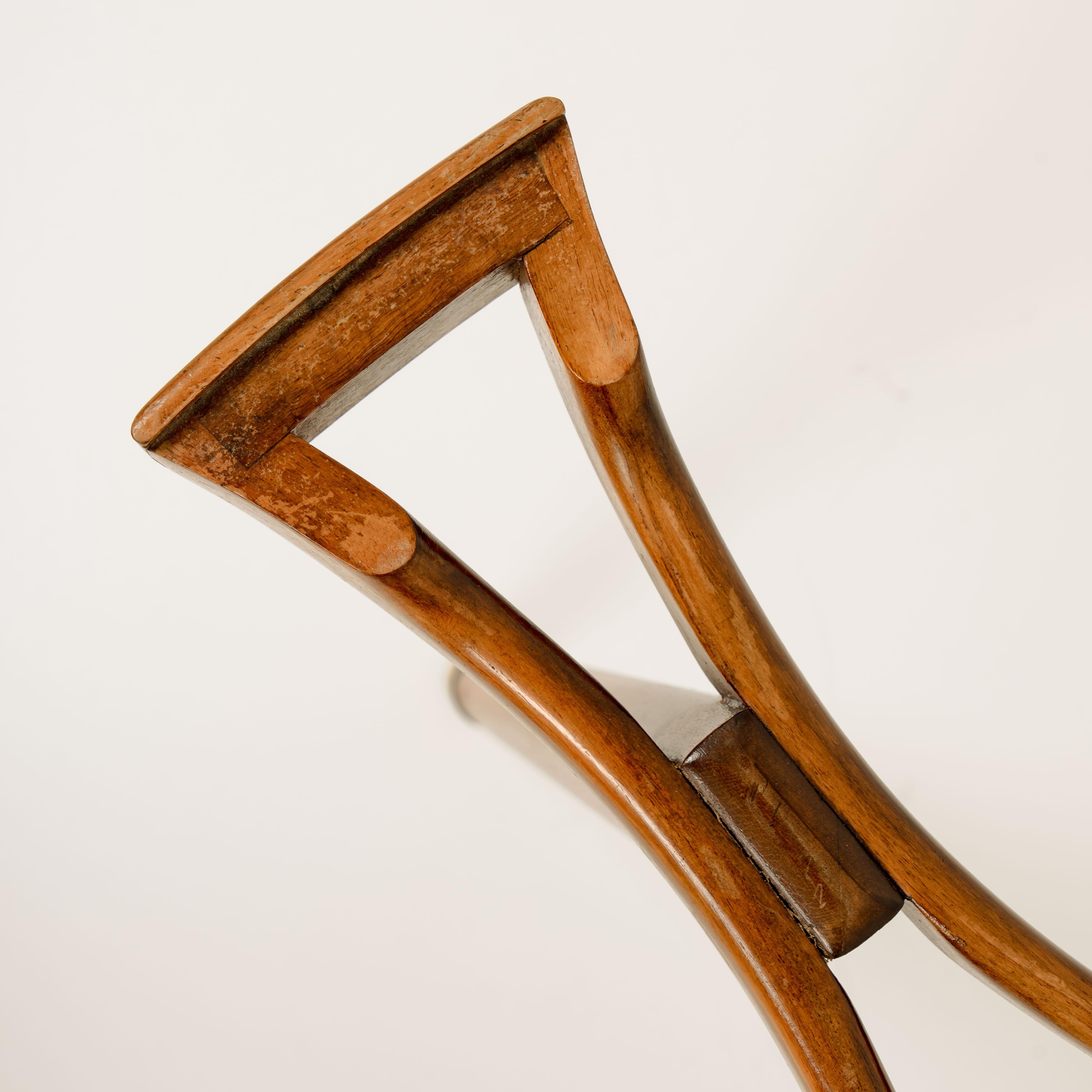 Faceted Solid Brass Walnut Glass Table, by William Watting, Produced by Fristho, 1950s For Sale