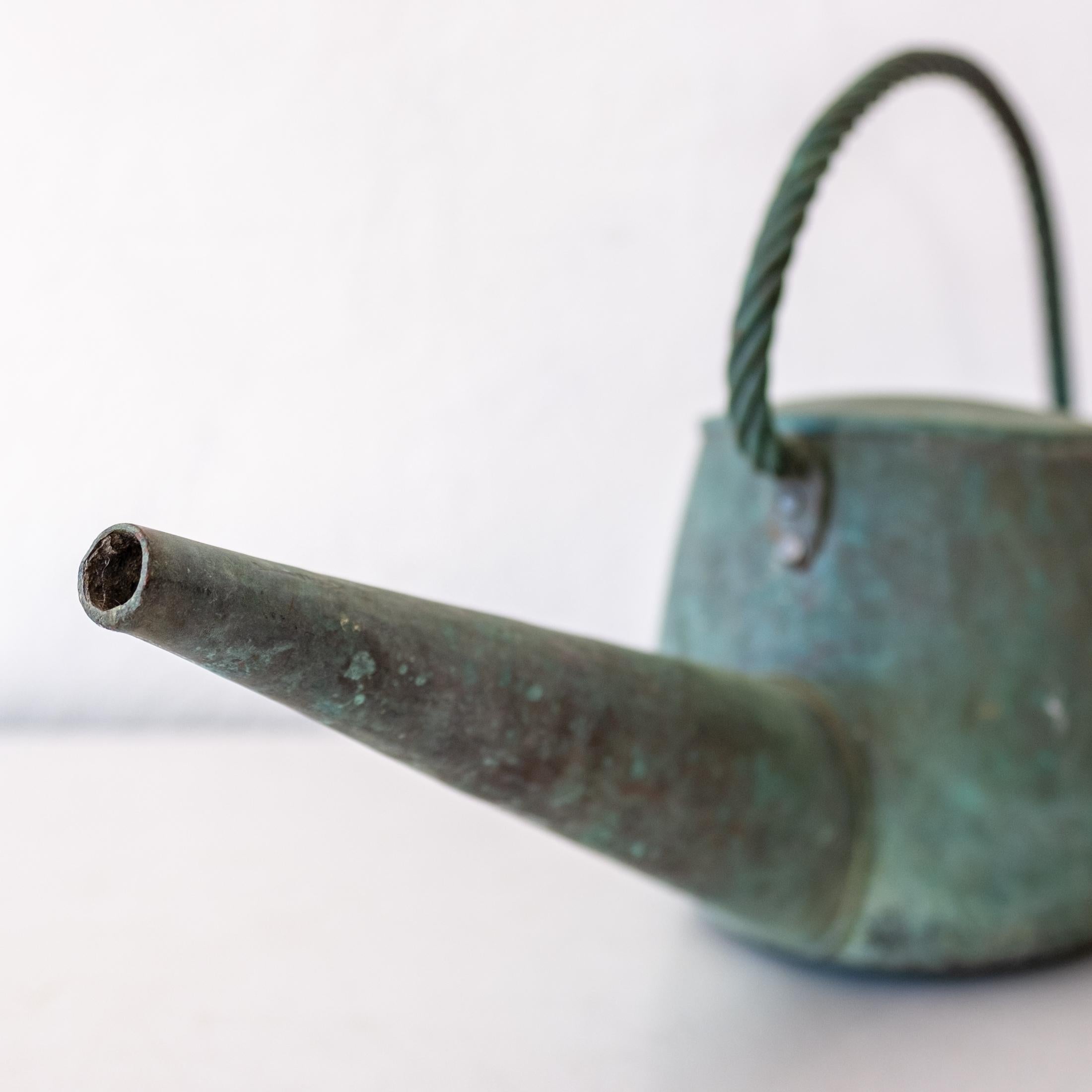 Unknown Solid Brass Watering Can Signed For Sale