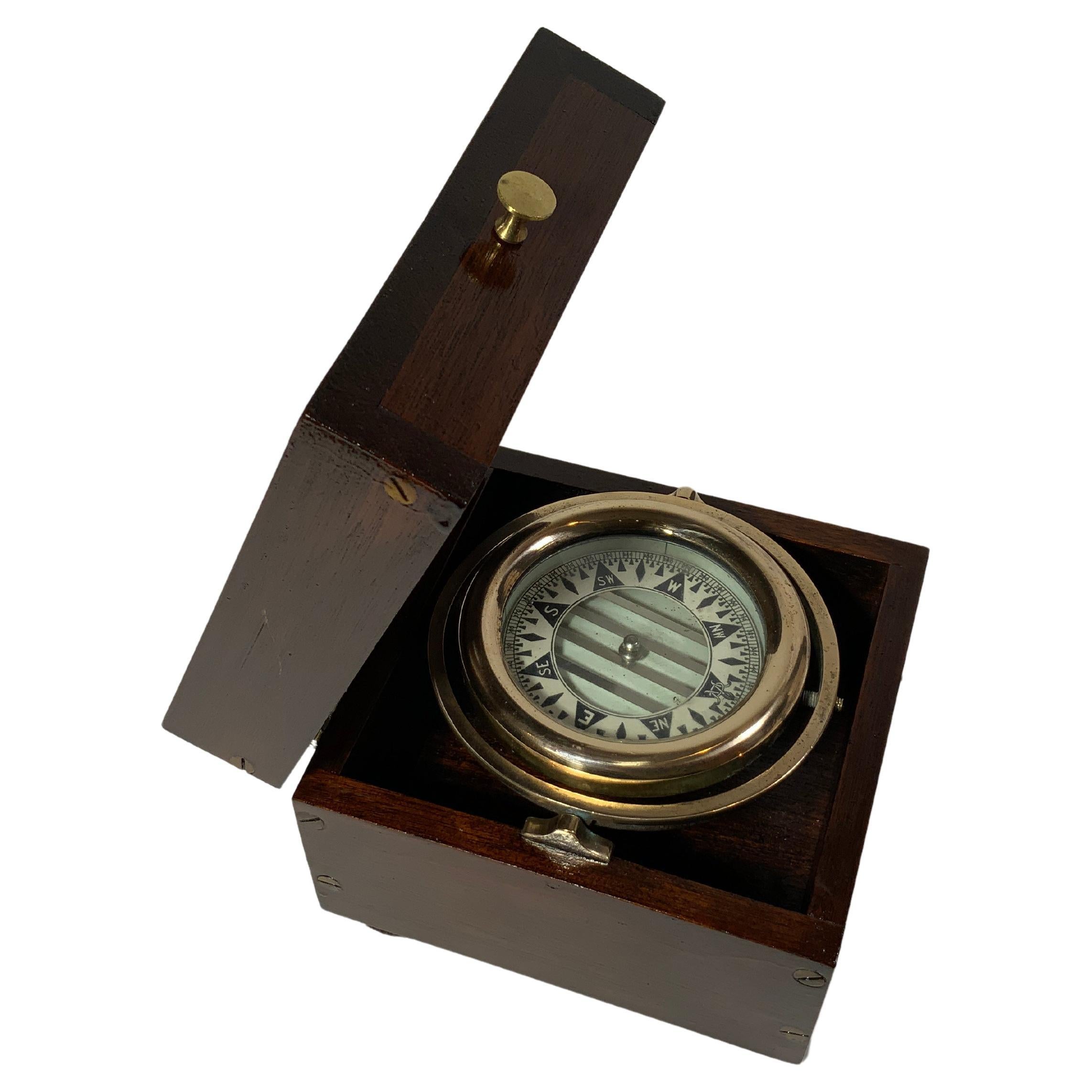 Solid Brass Wilcox Crittenden Yacht Boxed Compass