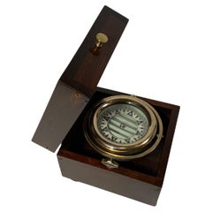 Solid Brass Wilcox Crittenden Yacht Boxed Compass