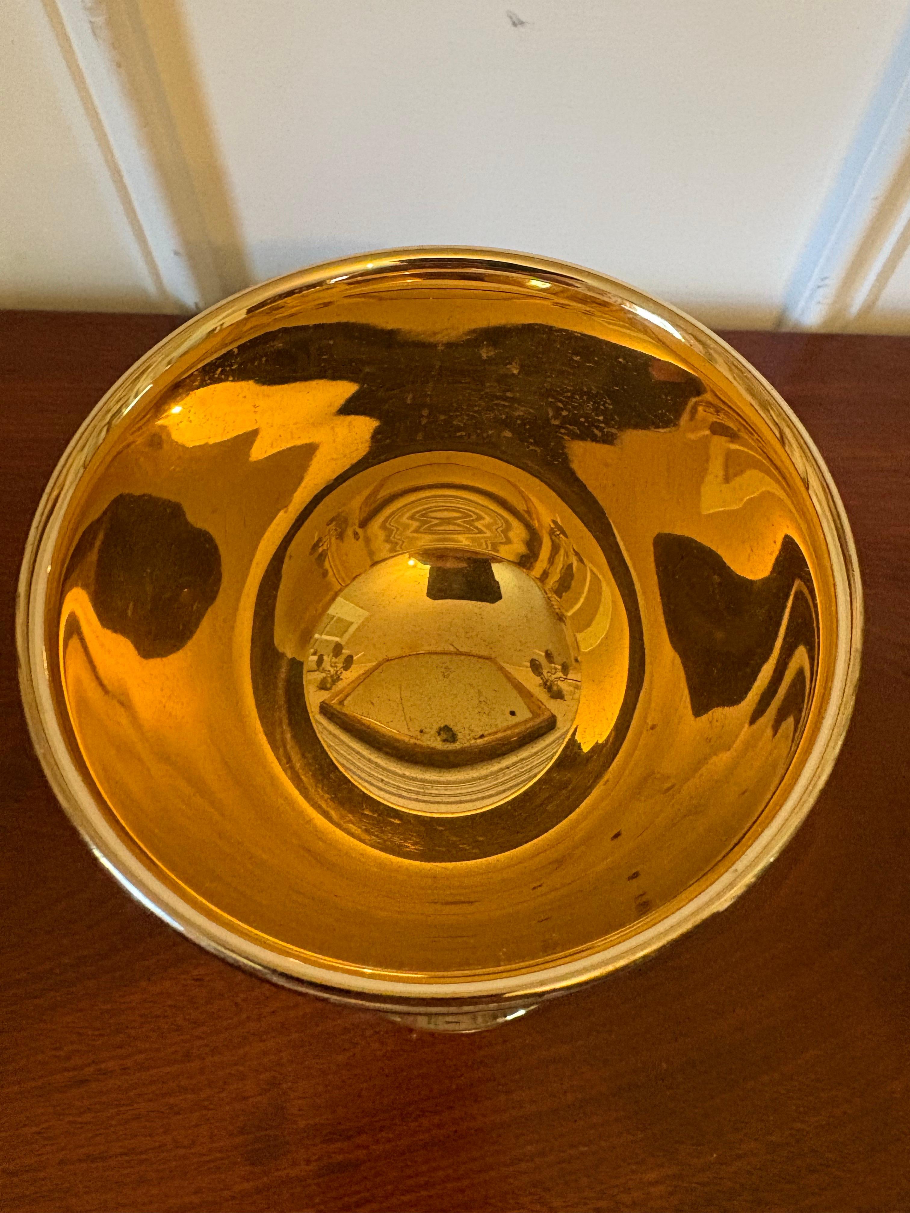 Solid Brass Wine Goblet or Chalice, Early 20th Century For Sale 1