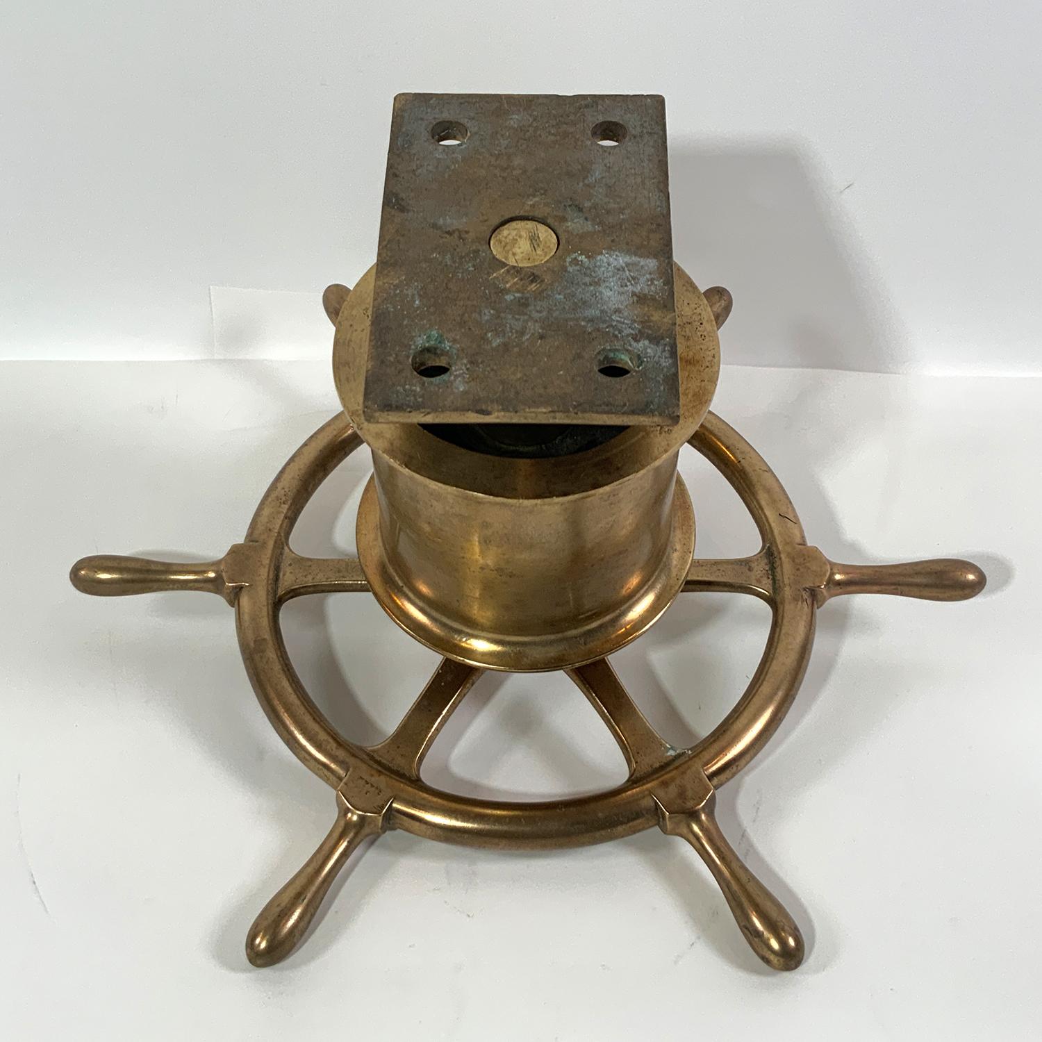 Solid Brass Yacht or Boat Wheel 1
