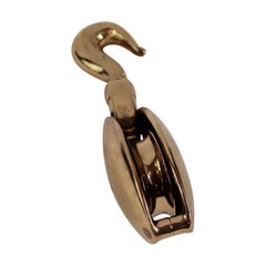 Solid Brass Yacht Pulley with Swivel