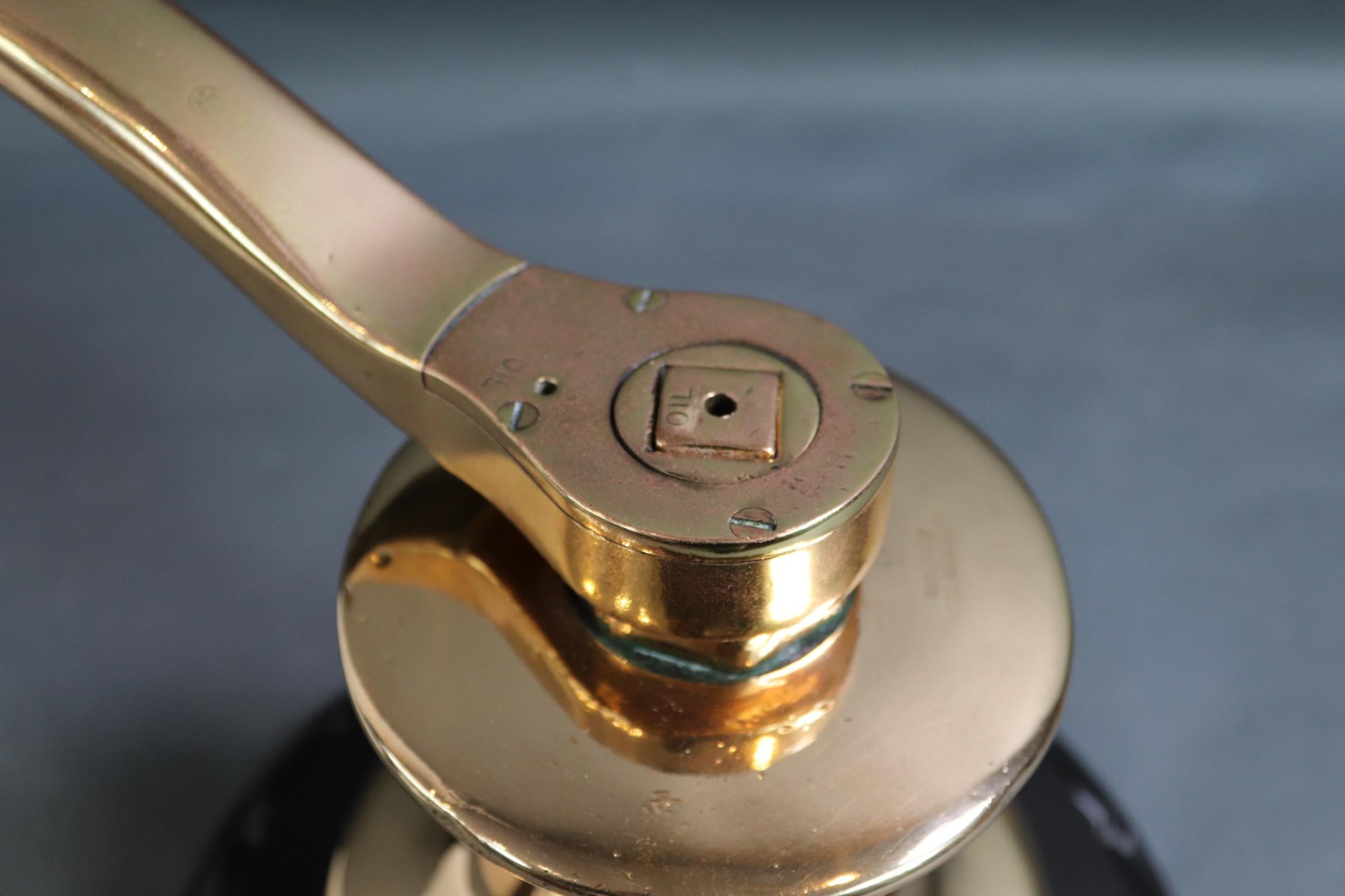 Solid Brass Yacht Winch with Handle 1
