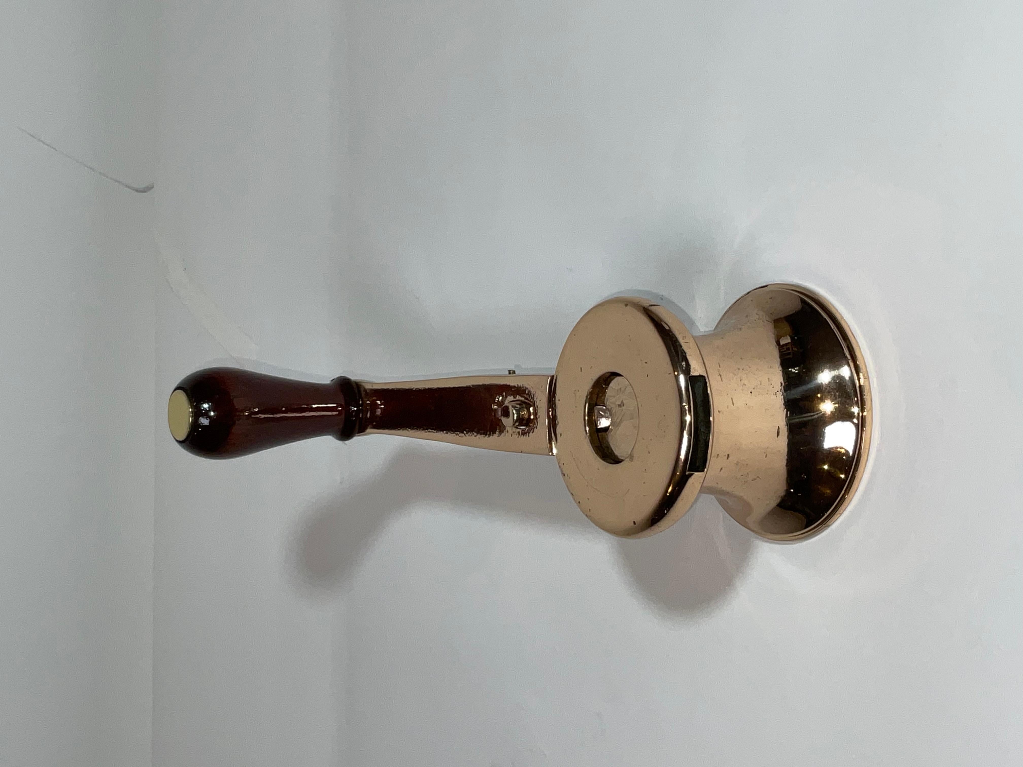 Solid Brass Yacht Winch with Handle from 1930s im Angebot 1