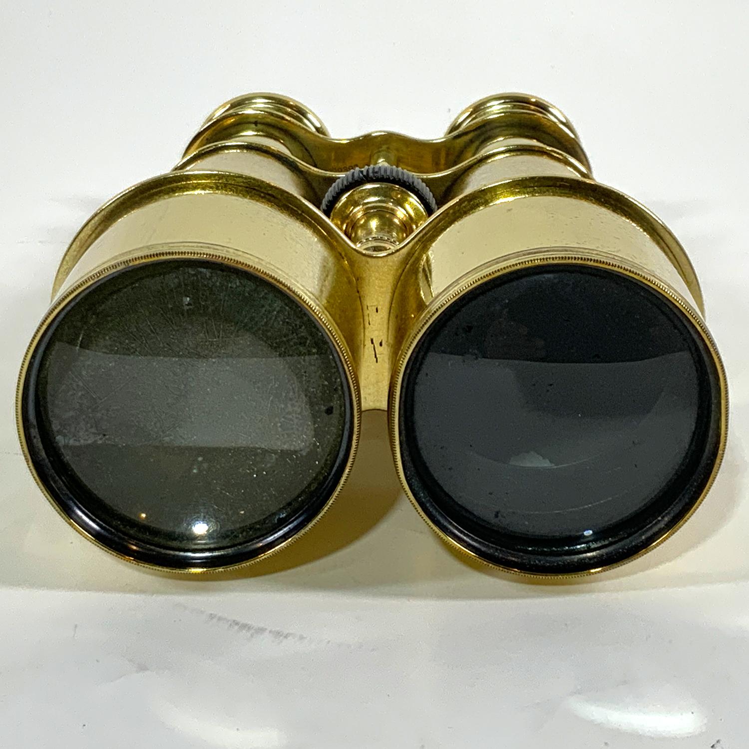 Late 19th Century Solid Brass Yachting Binoculars, Circa 1890 For Sale