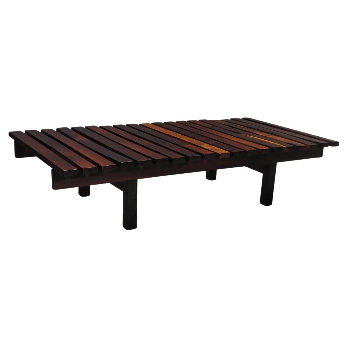 Solid Brazilian Rosewood Bench / Coffee Table For Sale