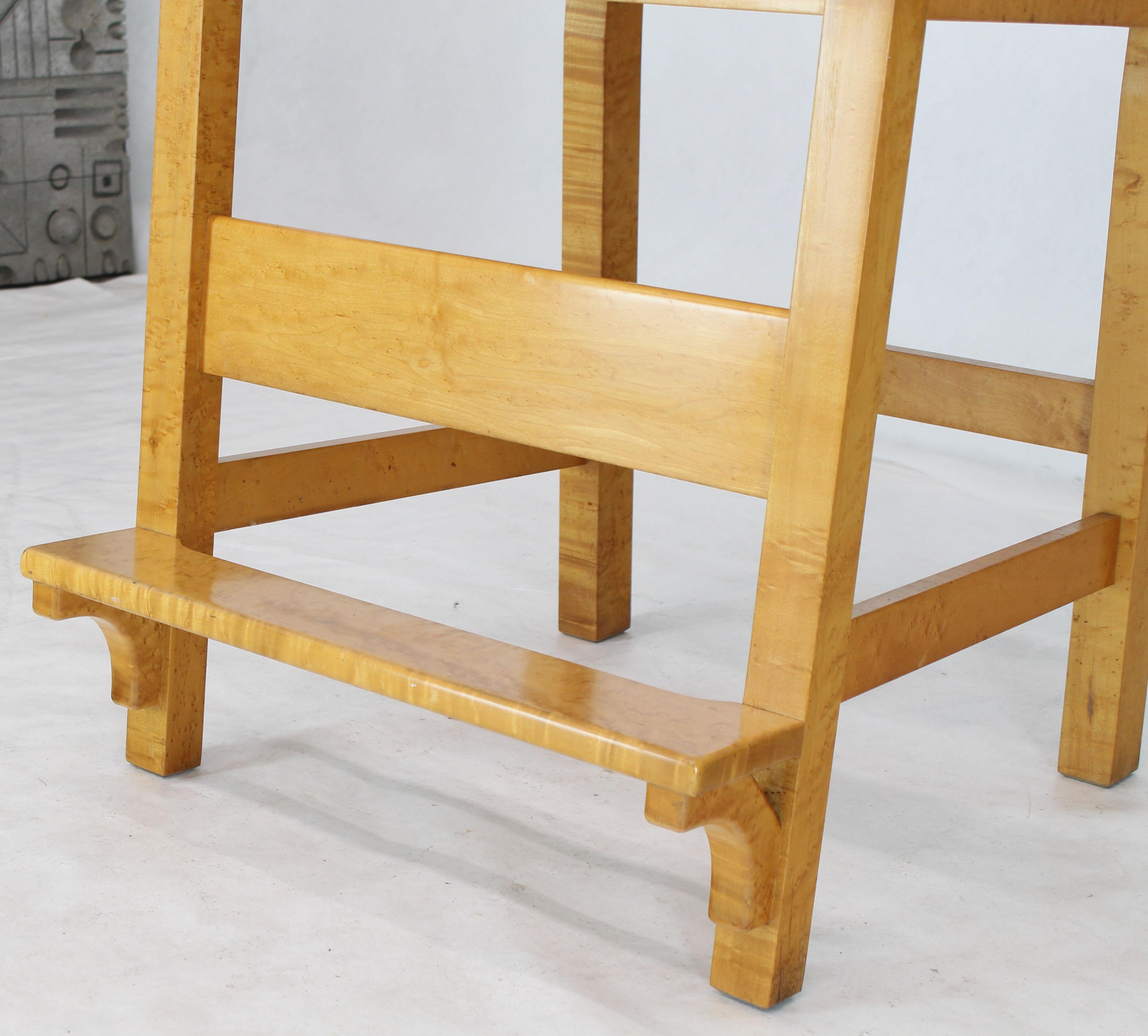 Birdseye Maple Solid Brid’s-Eye Maple High Pool Chairs Bar Stools For Sale