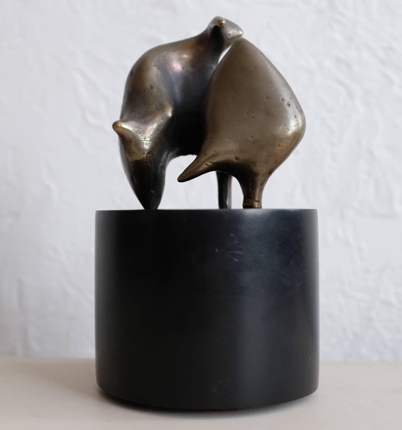 Modern Solid Bronze Abstract Sculpture by Eli Karpel