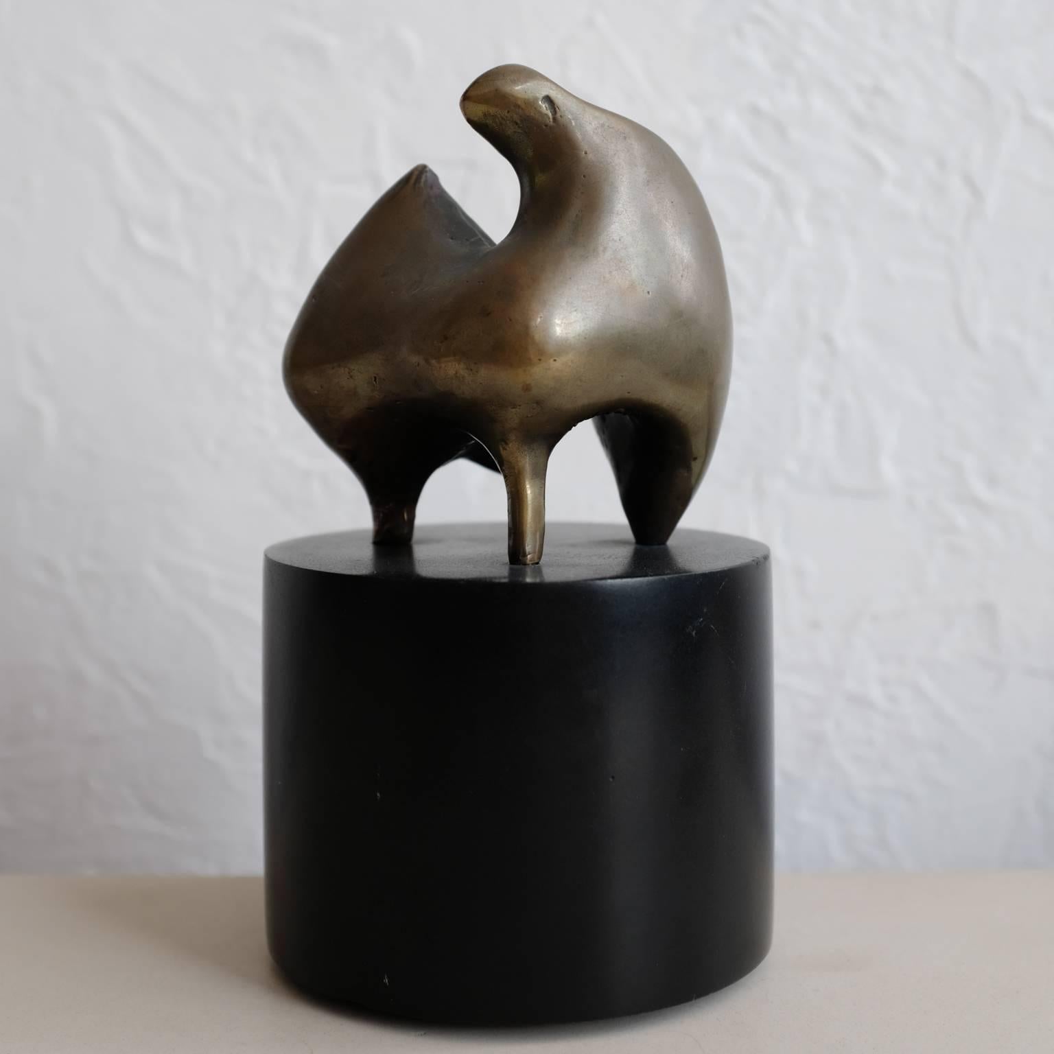 American Solid Bronze Abstract Sculpture by Eli Karpel