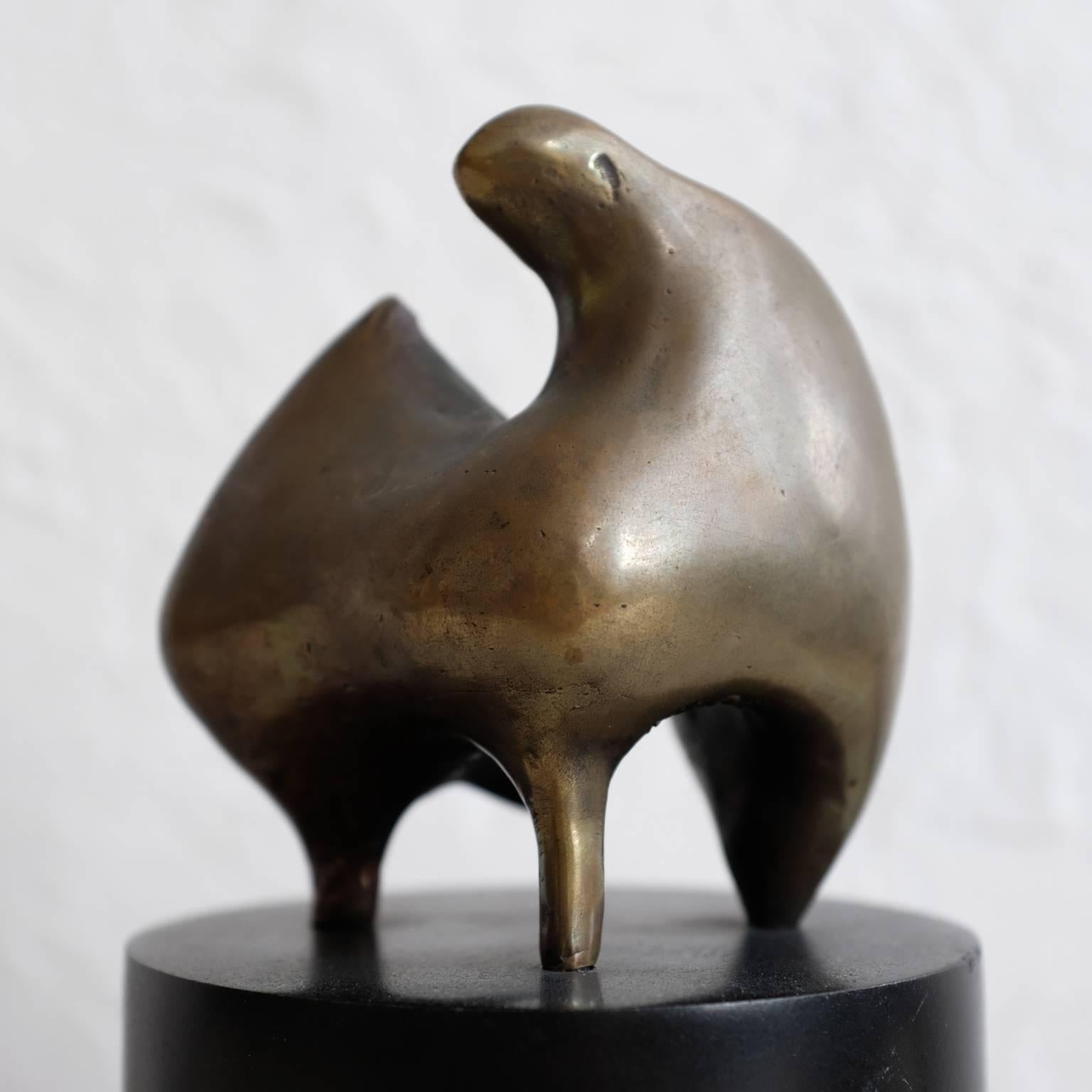 Solid Bronze Abstract Sculpture by Eli Karpel In Excellent Condition In San Diego, CA