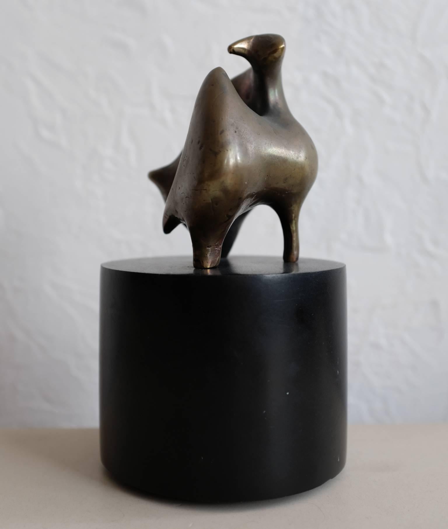 Late 20th Century Solid Bronze Abstract Sculpture by Eli Karpel
