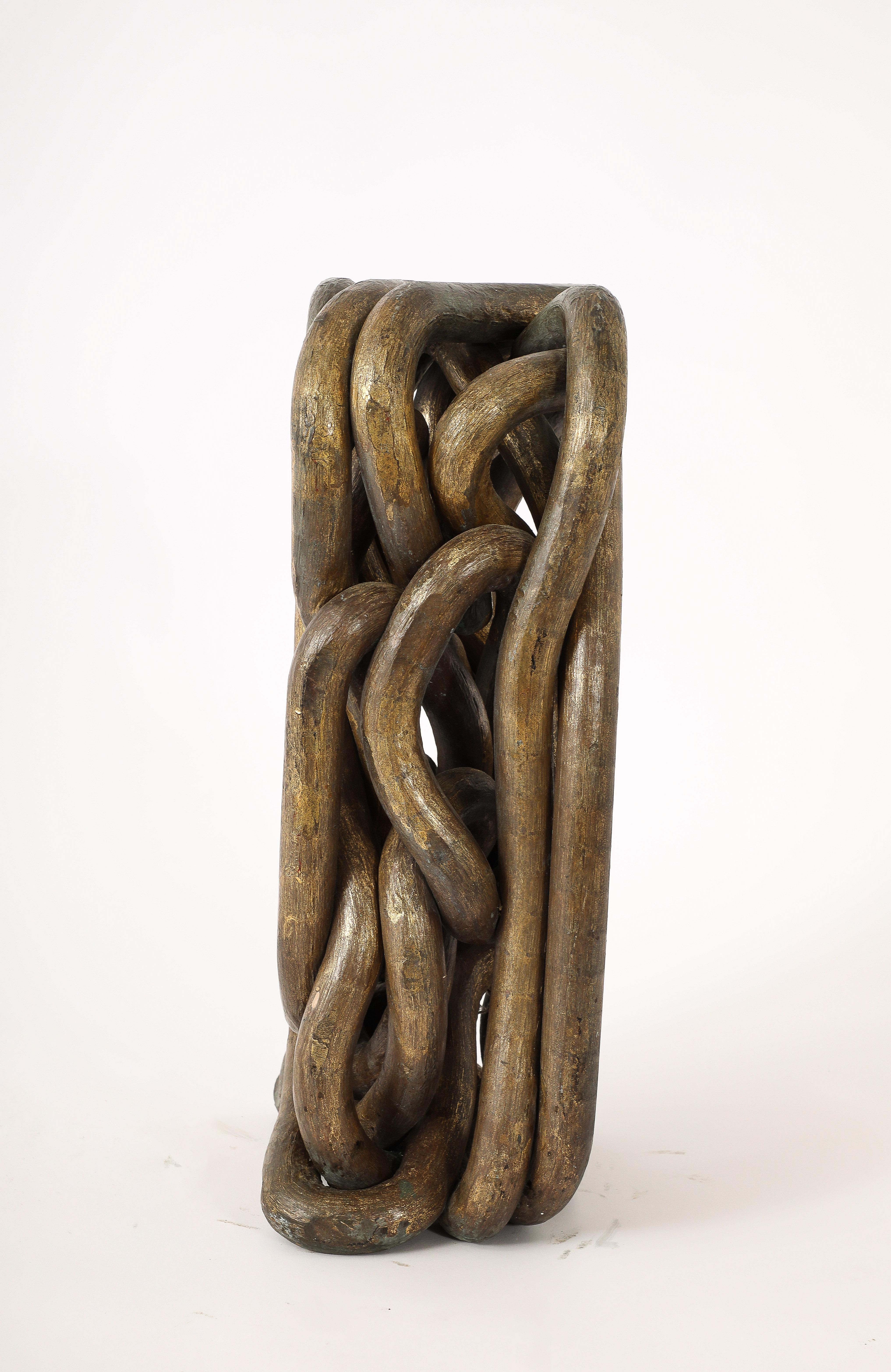 Solid Bronze Abstract Sculpture, USA 1960's For Sale 5