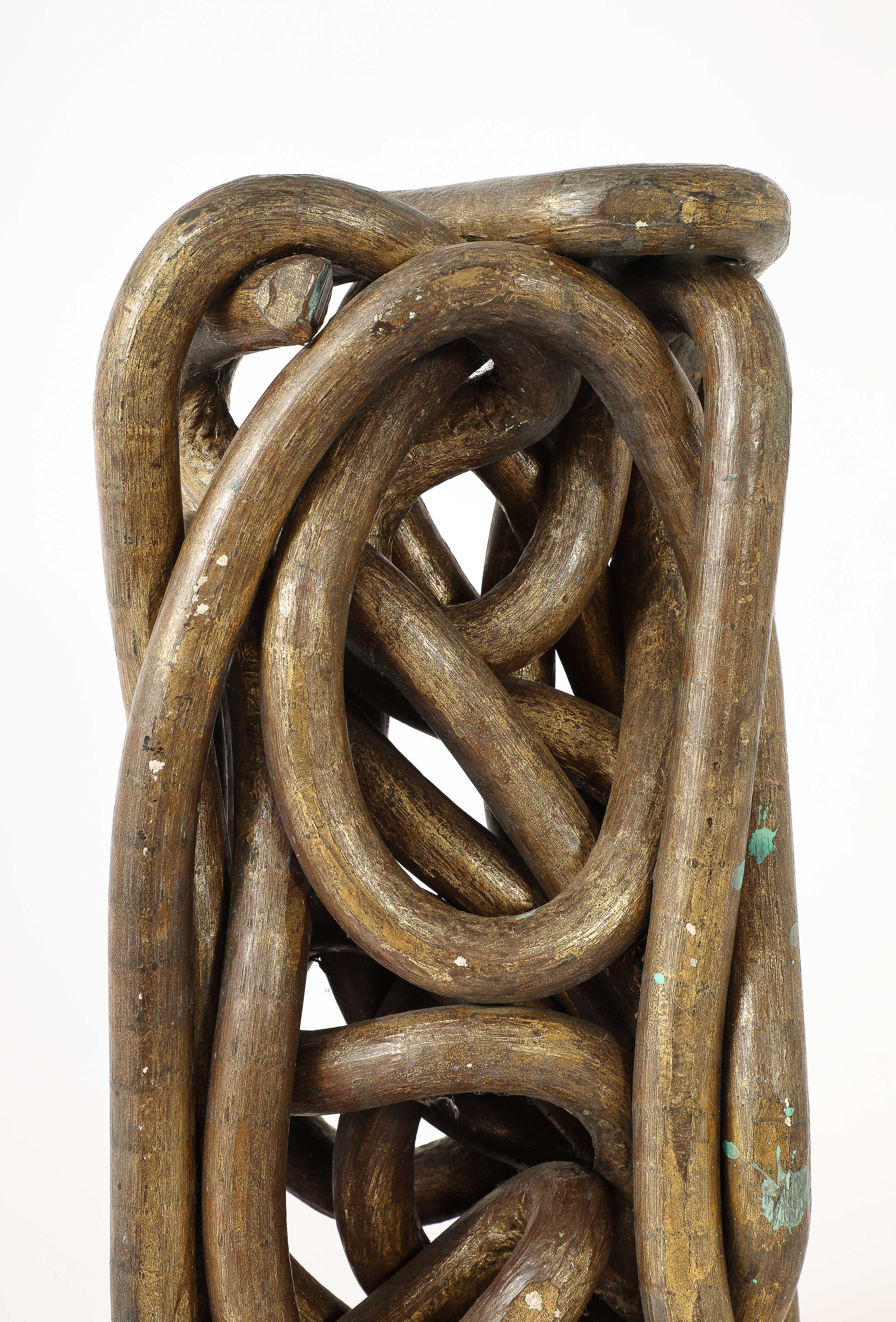 North American Solid Bronze Abstract Sculpture, USA 1960's For Sale