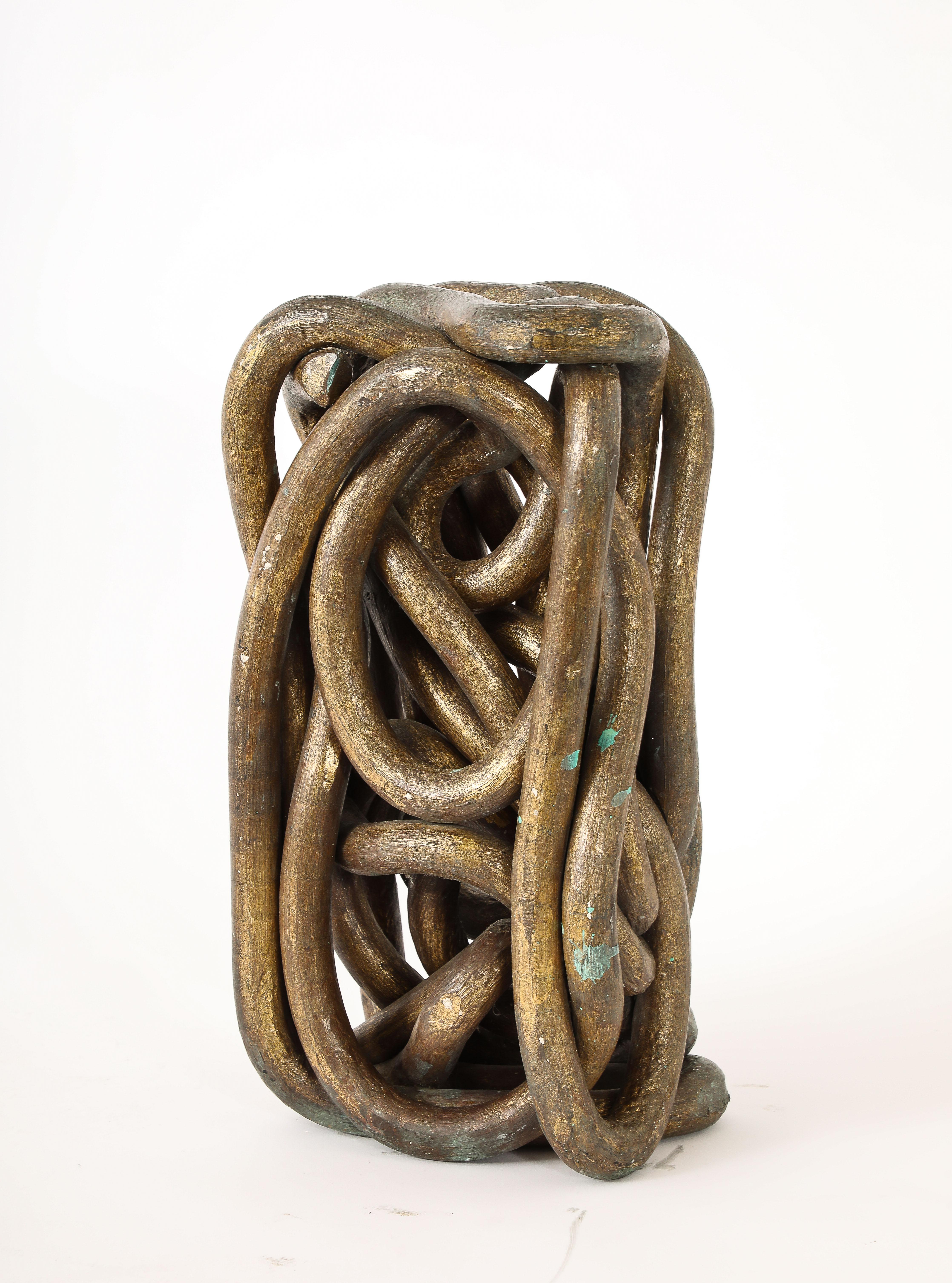 Solid Bronze Abstract Sculpture, USA 1960's In Good Condition For Sale In New York, NY