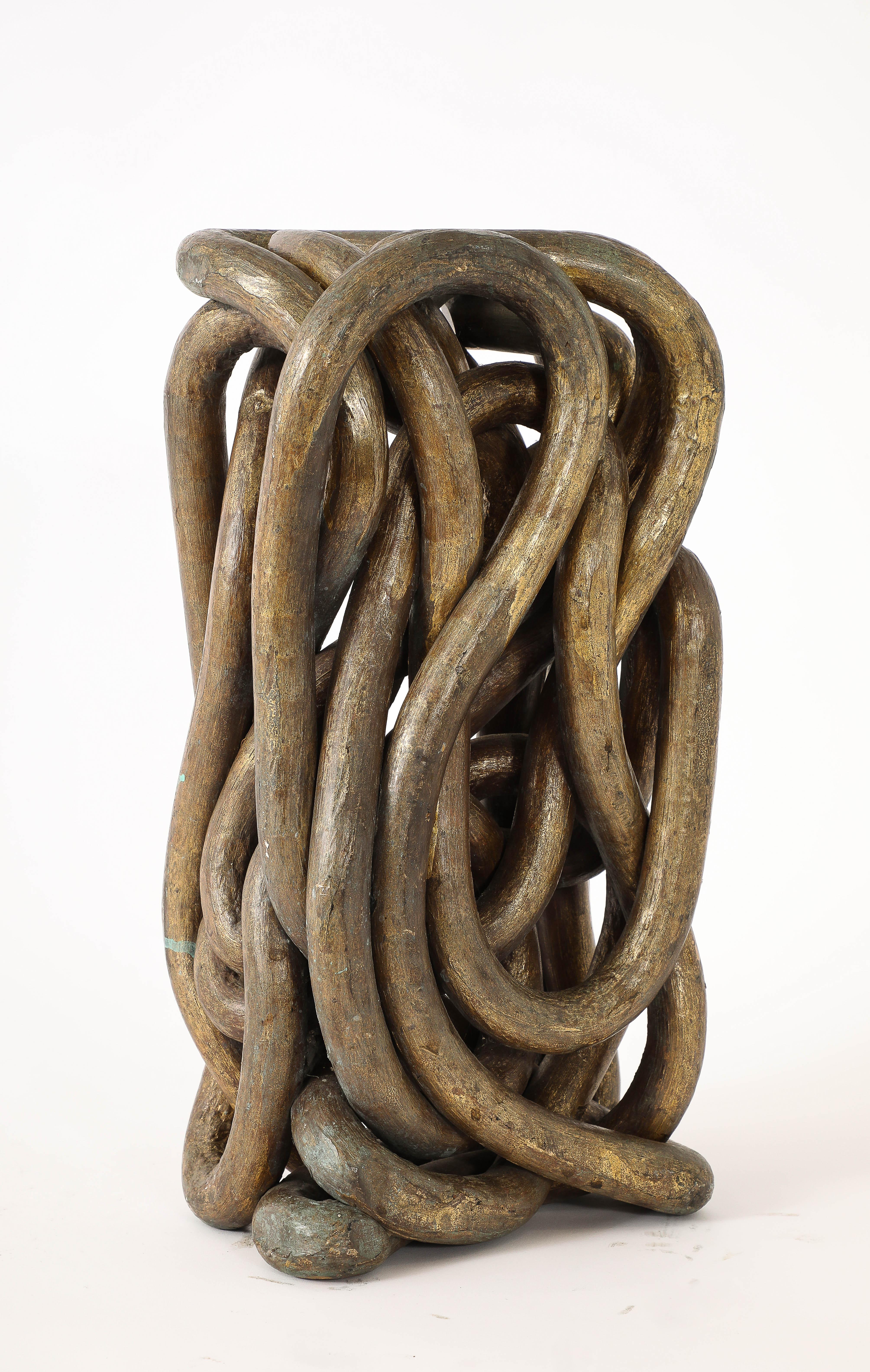 Solid Bronze Abstract Sculpture, USA 1960's For Sale 2