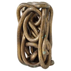 Escultura abstracta de bronce macizo, EE.UU. Años 60