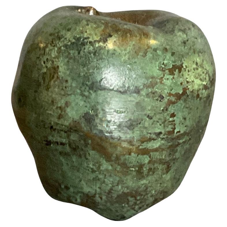 Solid Bronze Apple Sculpture For Sale